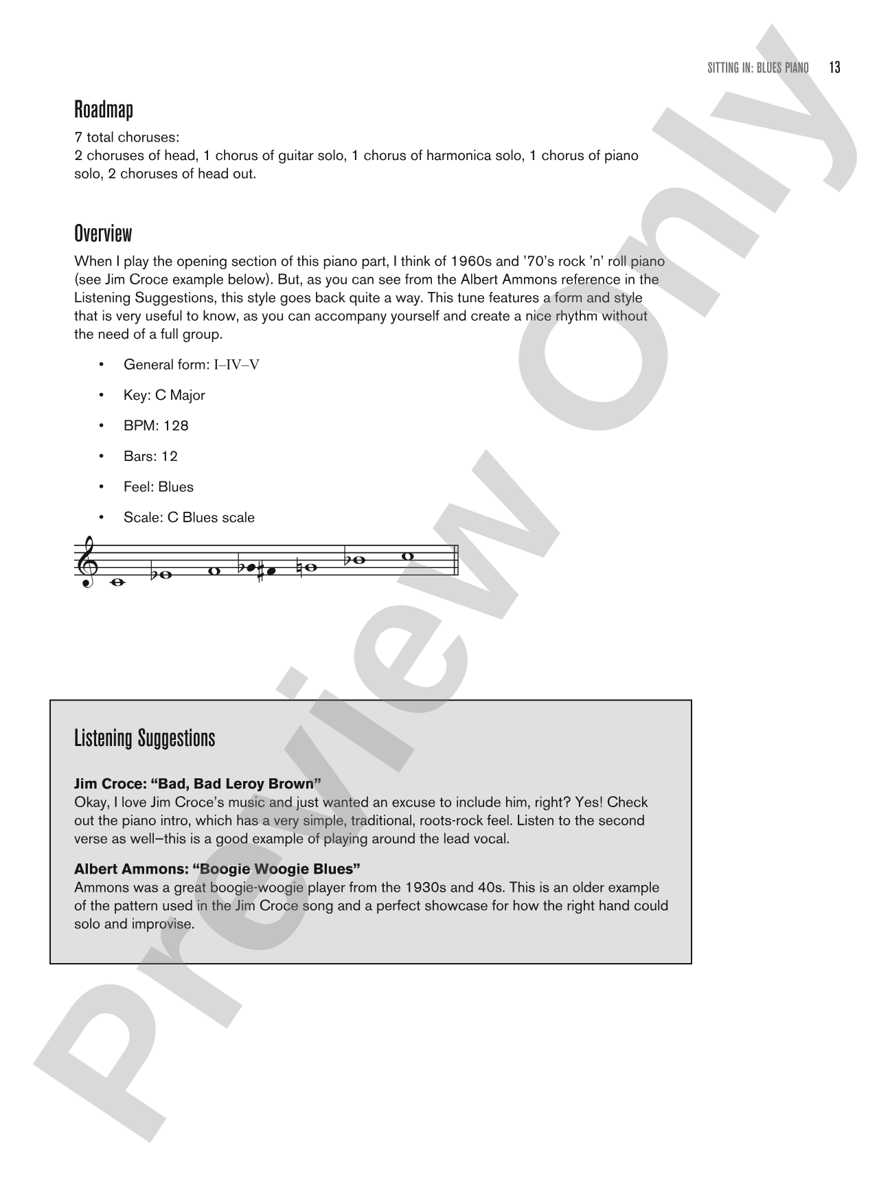 Sitting In: Blues Piano: Backing Tracks and Improv Lessons: Piano