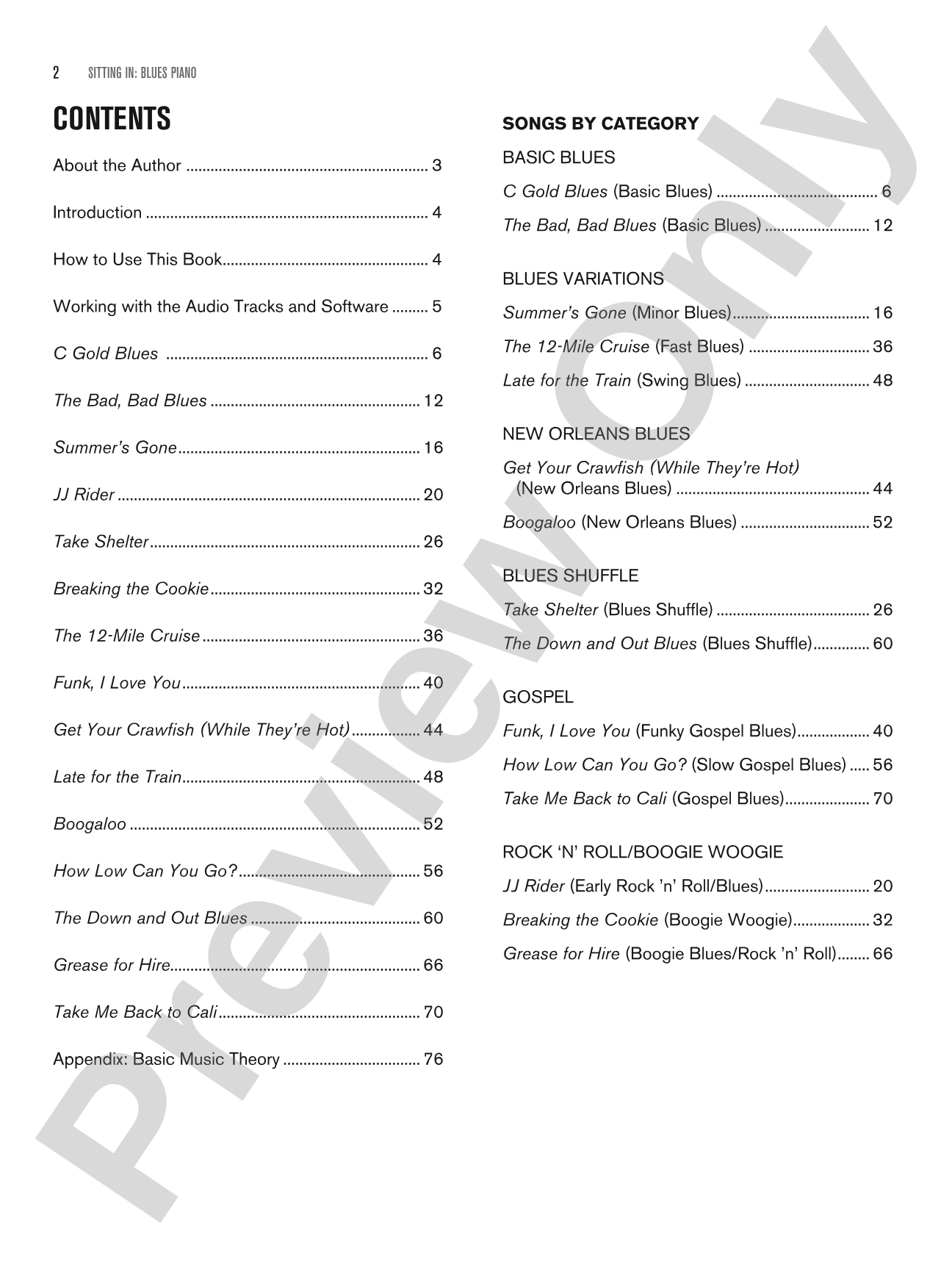 Sitting In: Blues Piano: Backing Tracks and Improv Lessons: Piano