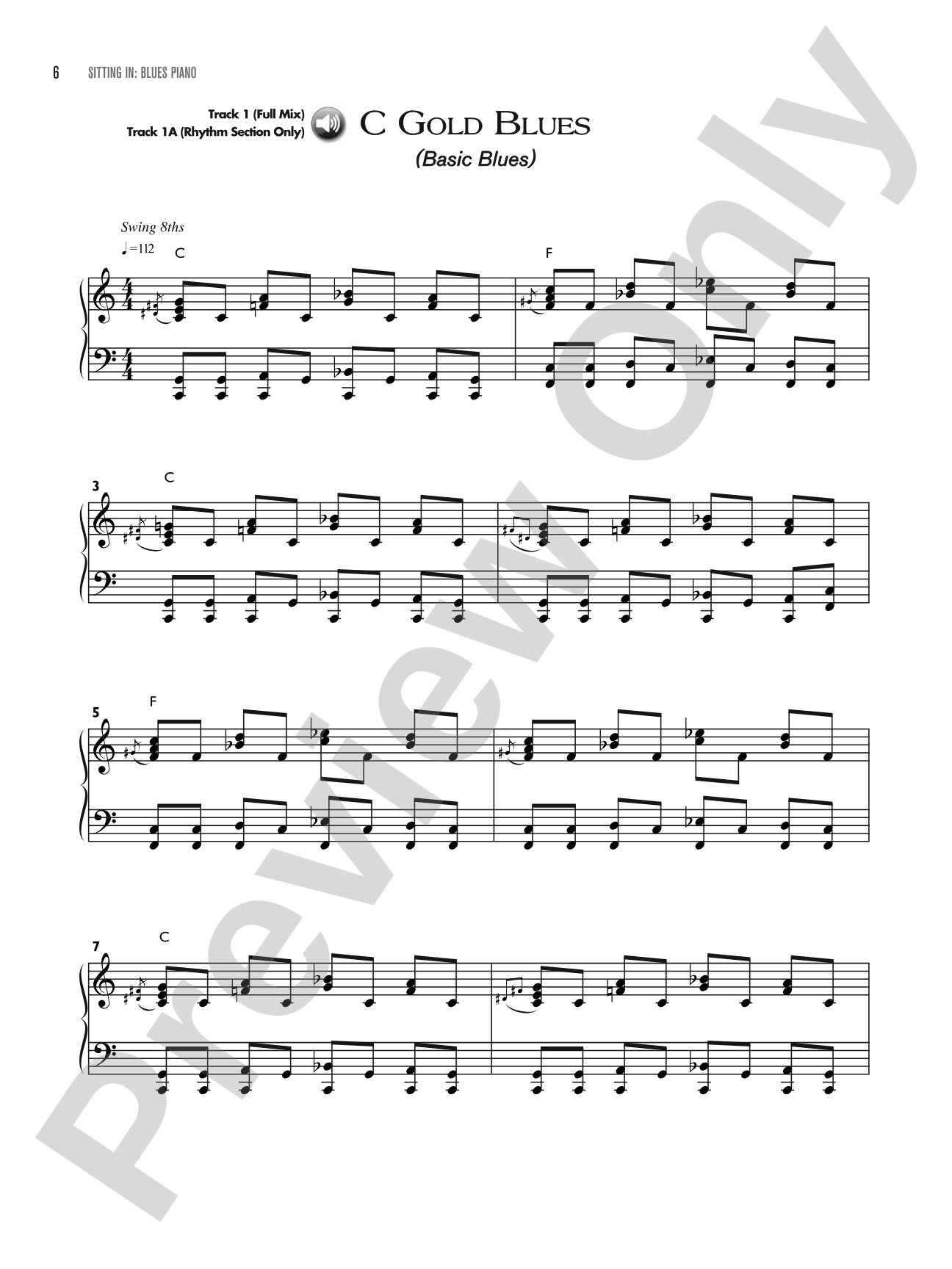 Sitting In: Blues Piano: Backing Tracks and Improv Lessons: Piano