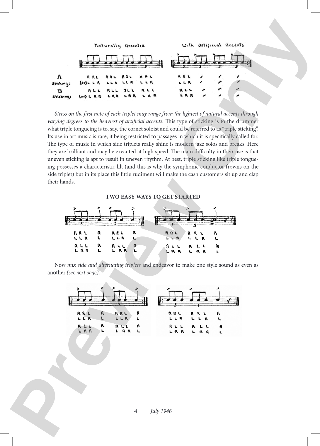 Technique of Percussion: Columns by George Lawrence Stone for International Musician Magazine 1946-1963