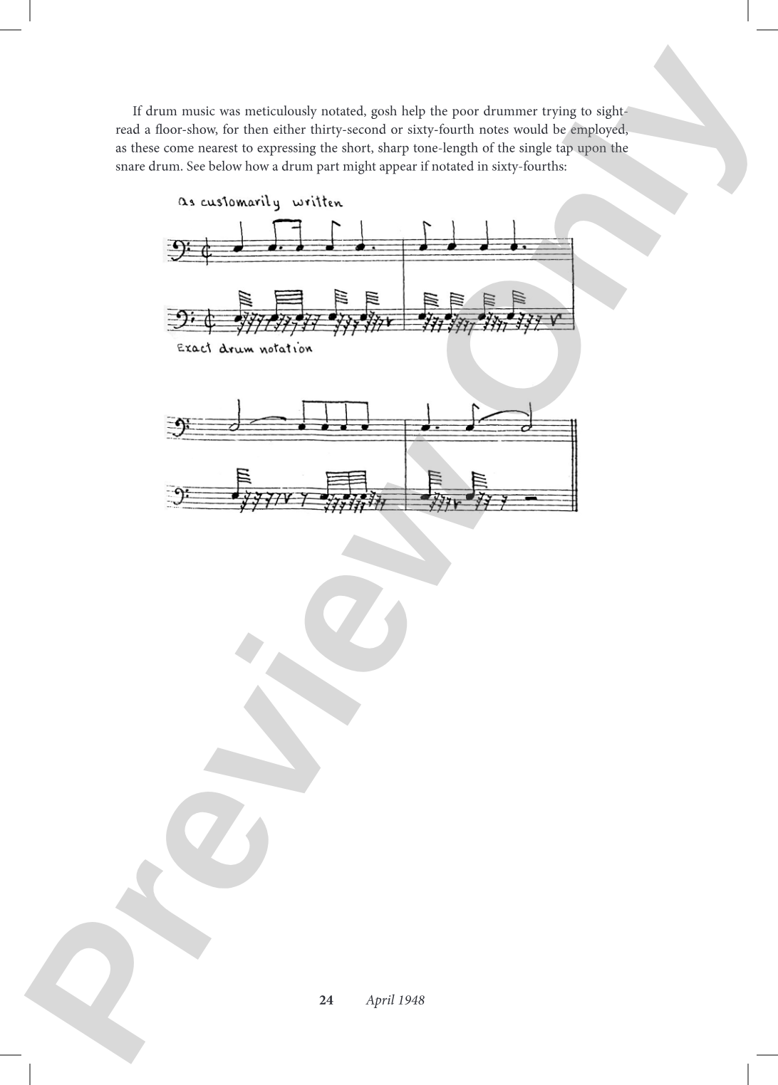 Technique of Percussion: Columns by George Lawrence Stone for International Musician Magazine 1946-1963