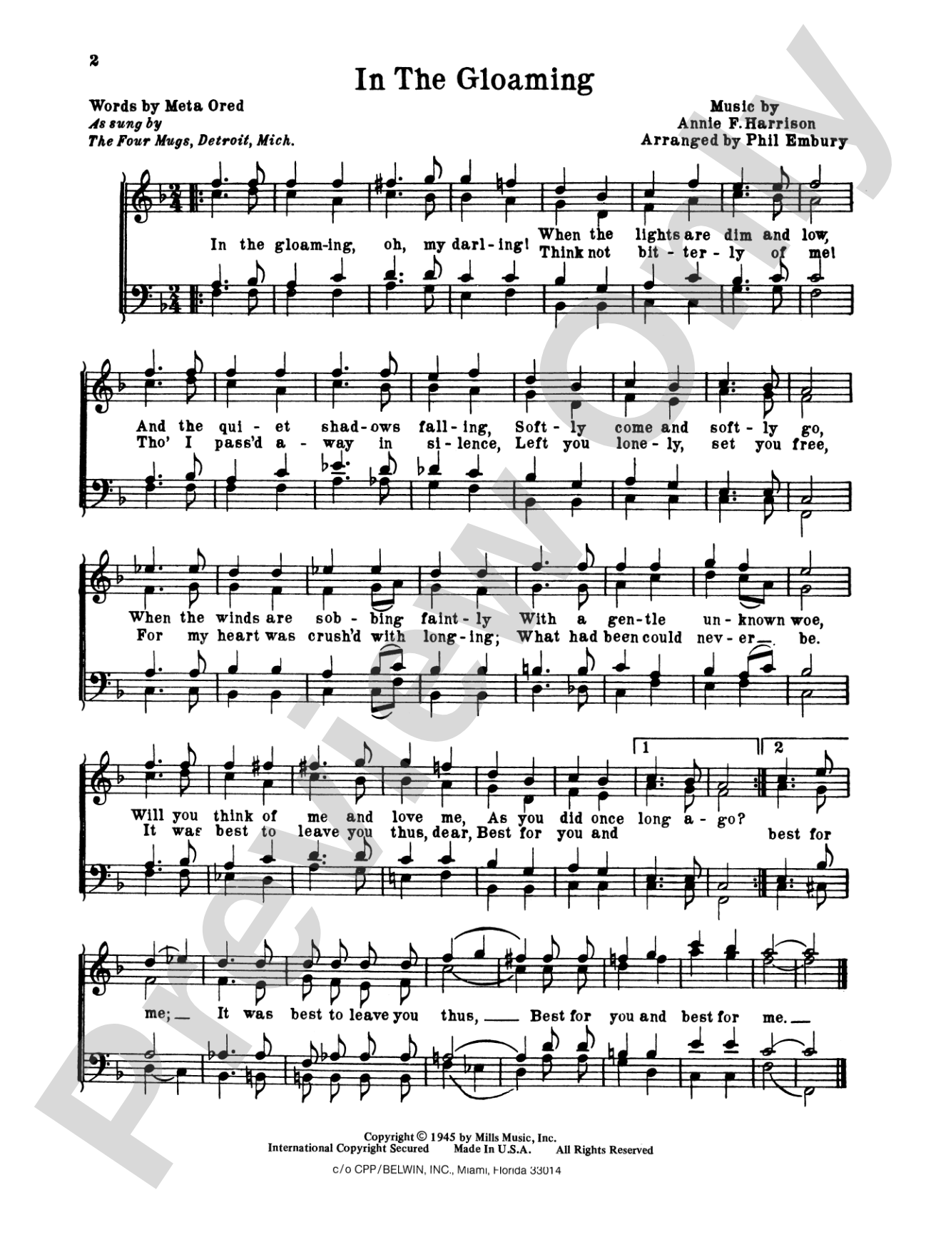 More Barber Shop Harmony: TTBB Choral Book