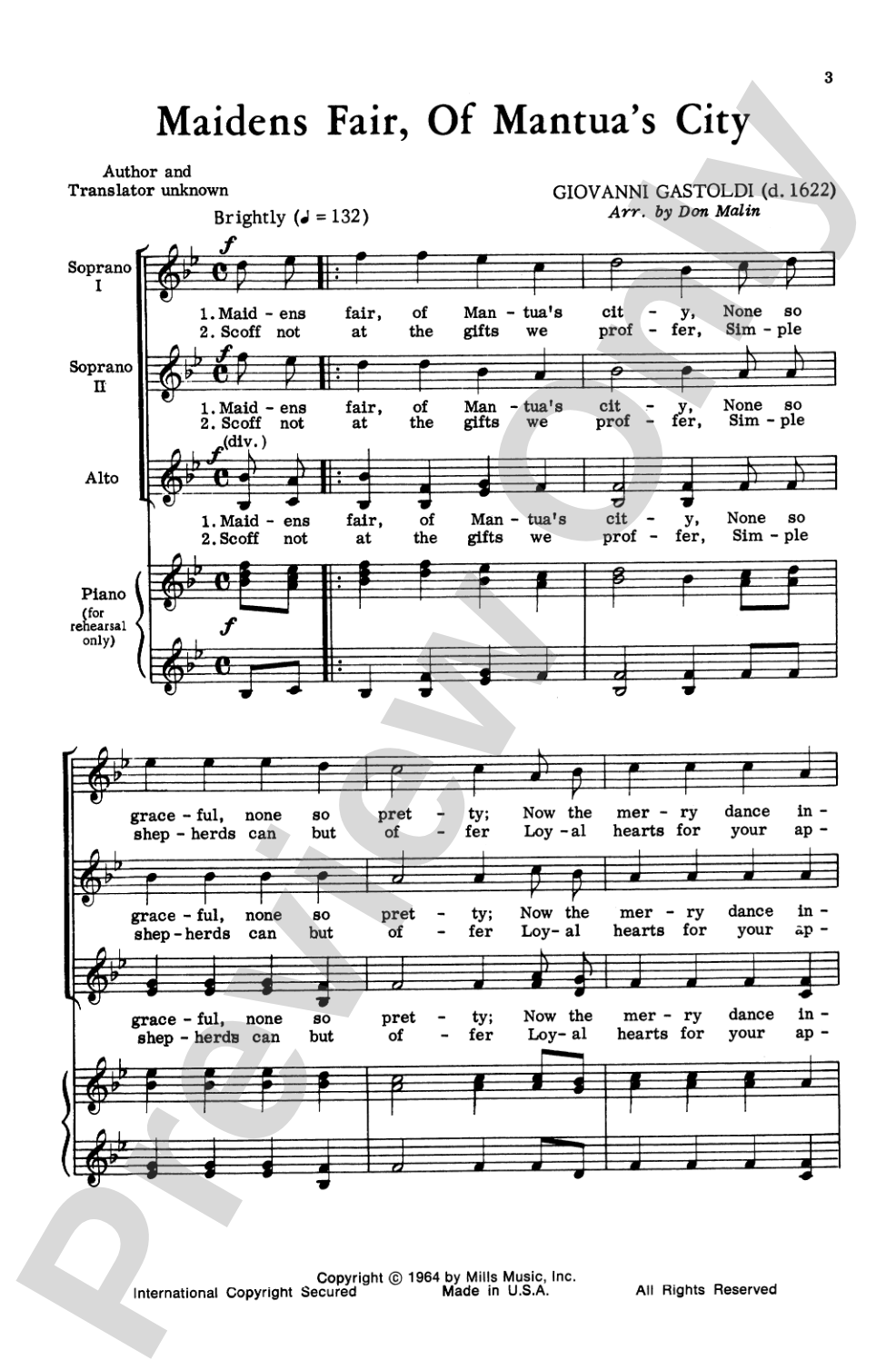 Madrigals for Treble Voices: SSA & SSAA Choral Book