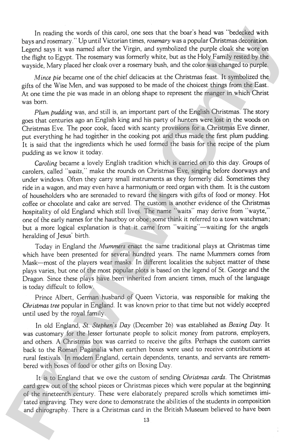 Christmas: Its Carols, Customs and Legends: Choral Book