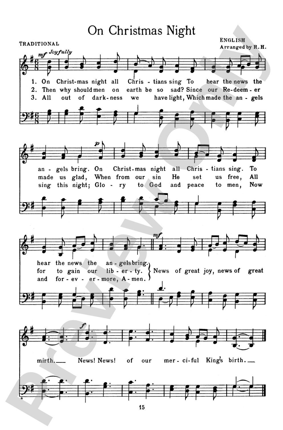 Christmas: Its Carols, Customs and Legends: Choral Book