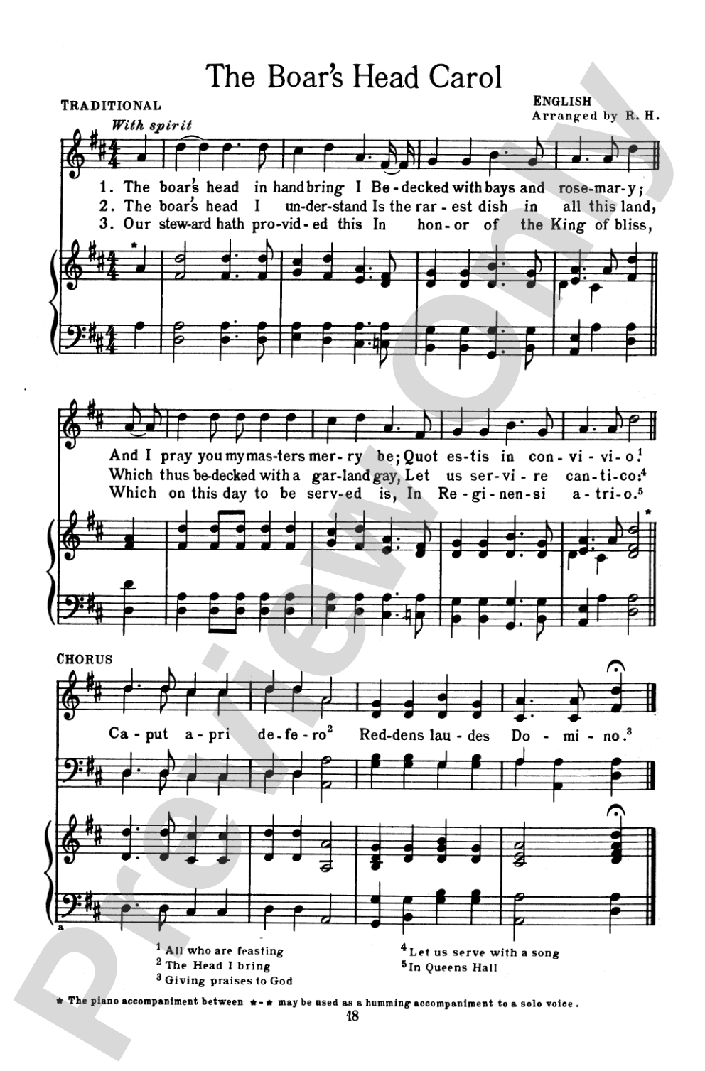Christmas: Its Carols, Customs and Legends: Choral Book