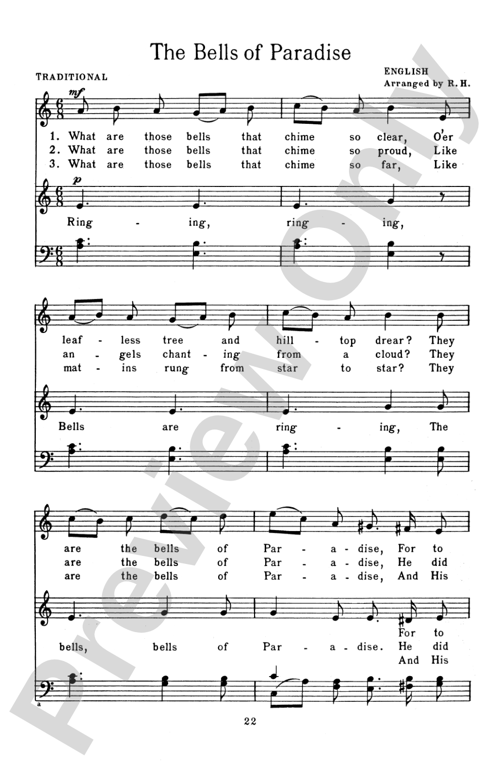 Christmas: Its Carols, Customs and Legends: Choral Book