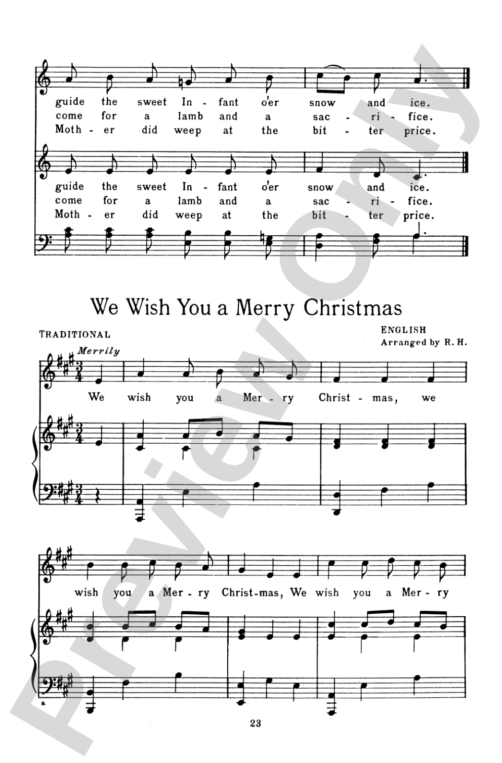 Christmas: Its Carols, Customs and Legends: Choral Book
