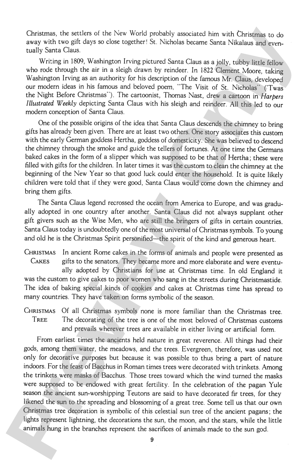 Christmas: Its Carols, Customs and Legends: Choral Book
