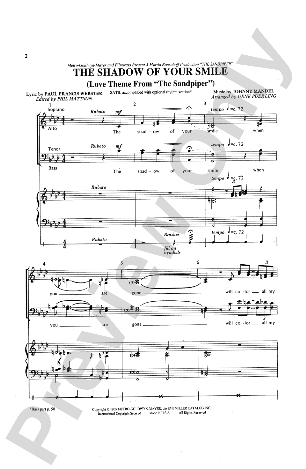 The Best of Gene Puerling: SATB Choral Book