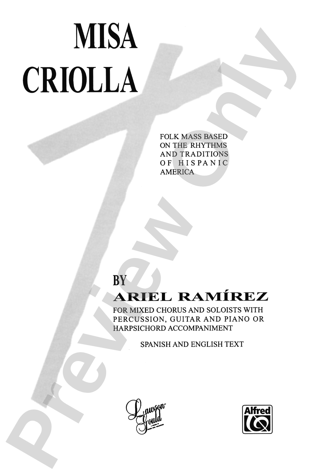 Misa Criolla: SATB (S) Choral