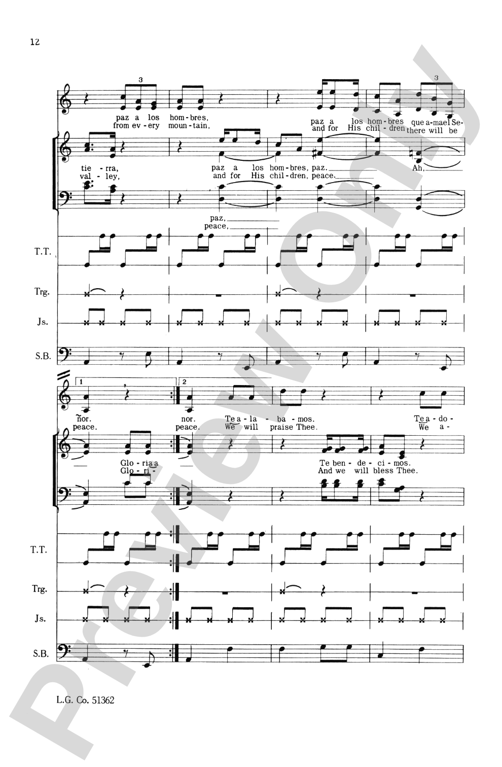Misa Criolla: SATB (S) Choral