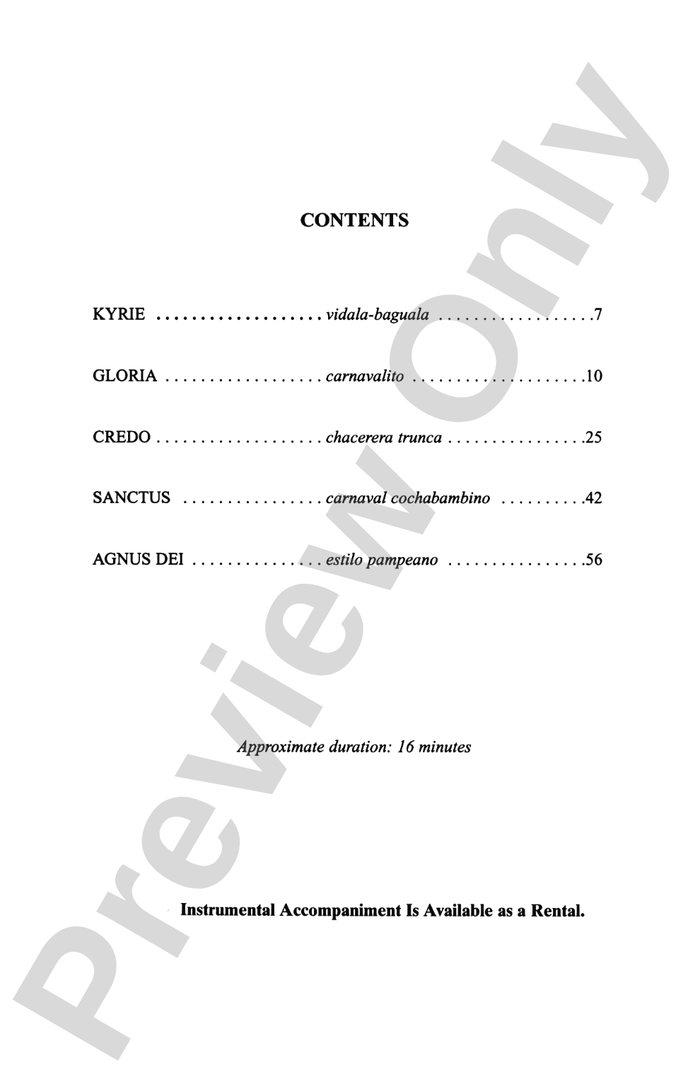 Misa Criolla: SATB (S) Choral