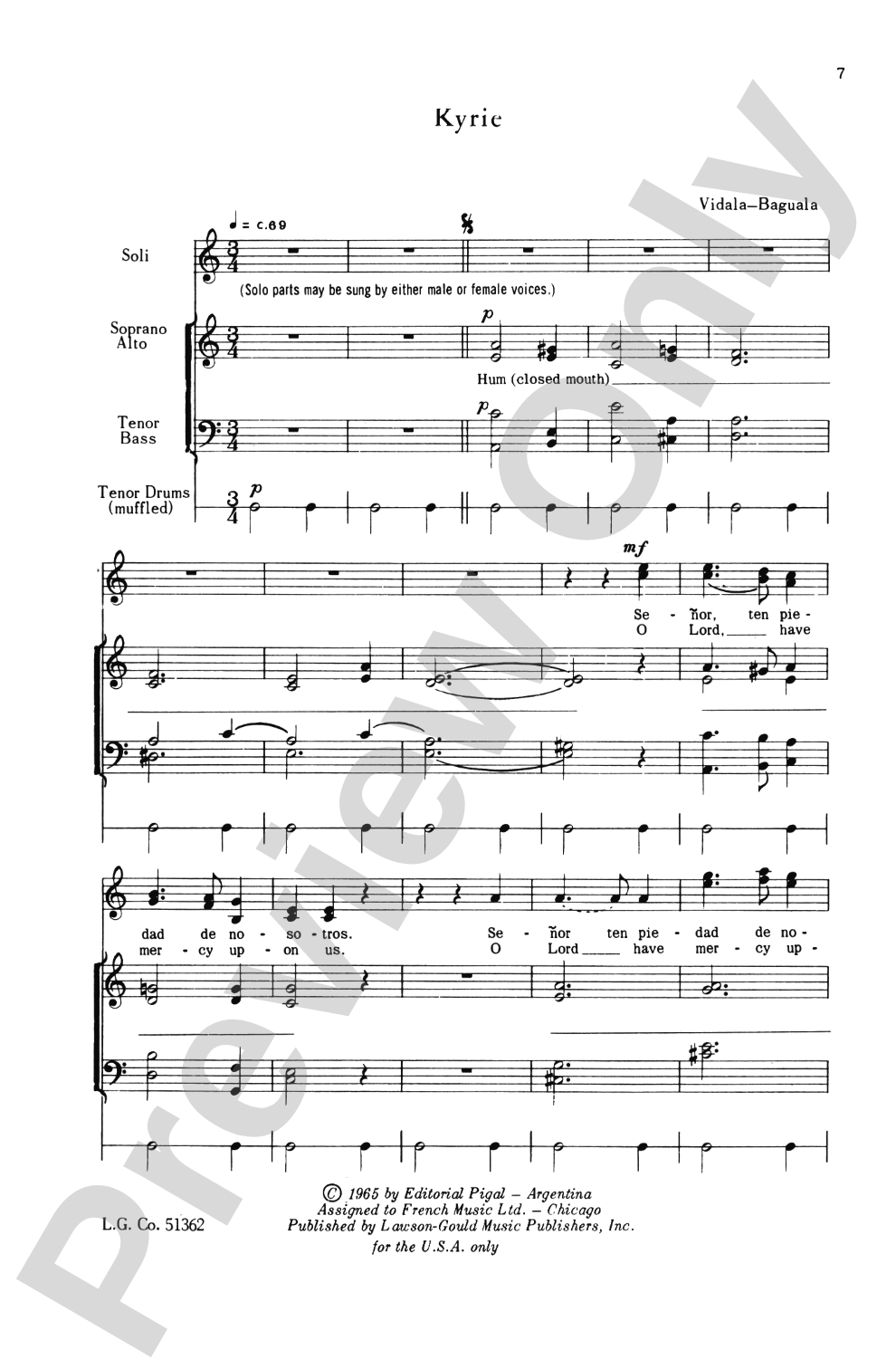 Misa Criolla: SATB (S) Choral