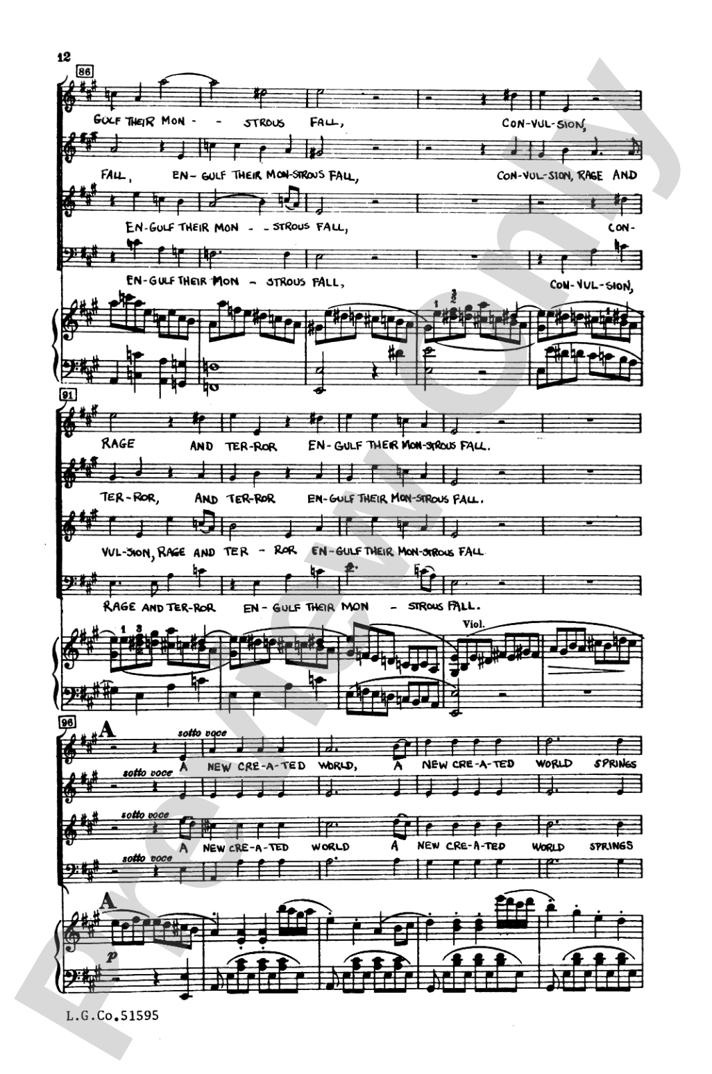 The Creation: SATB Choral Book