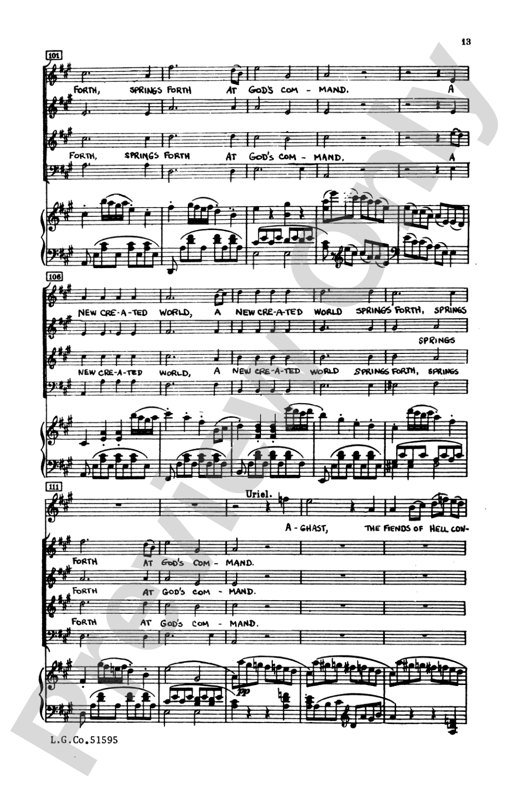 The Creation: SATB Choral Book