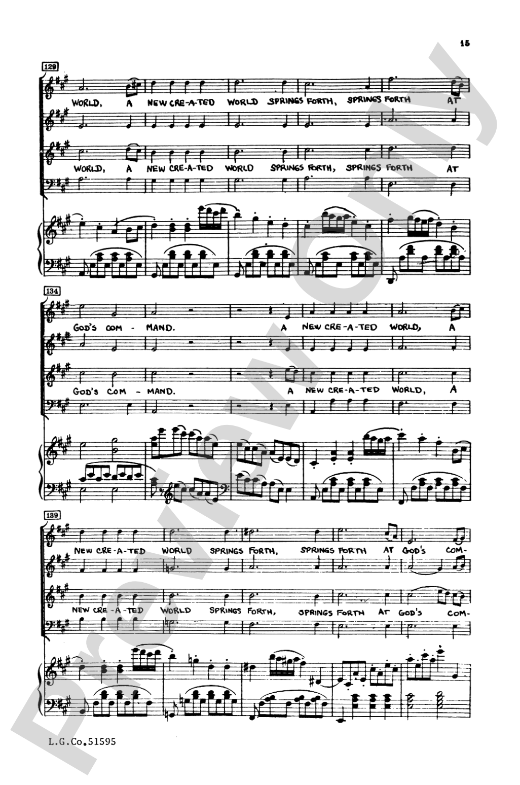 The Creation: SATB Choral Book