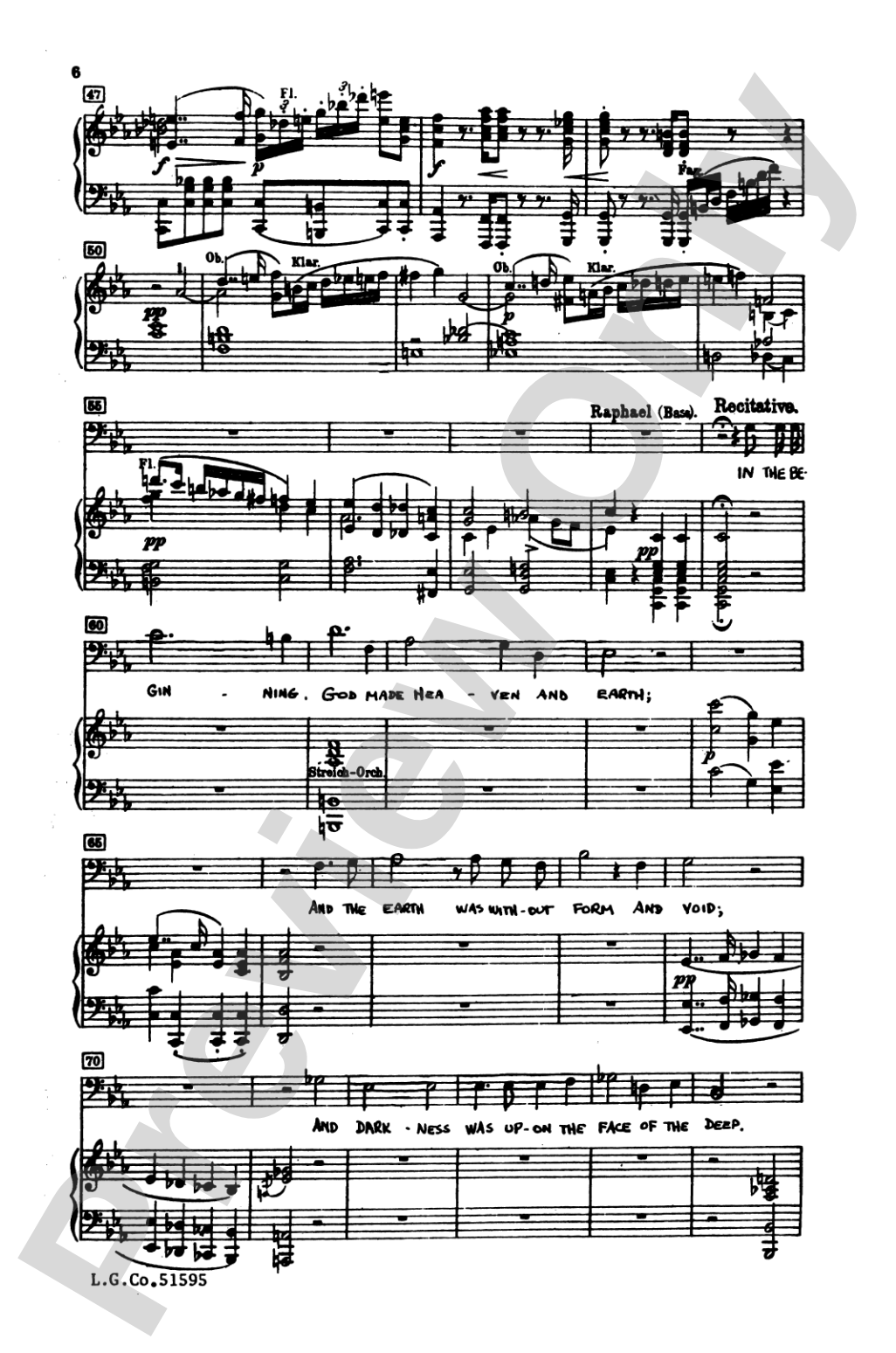 The Creation: SATB Choral Book