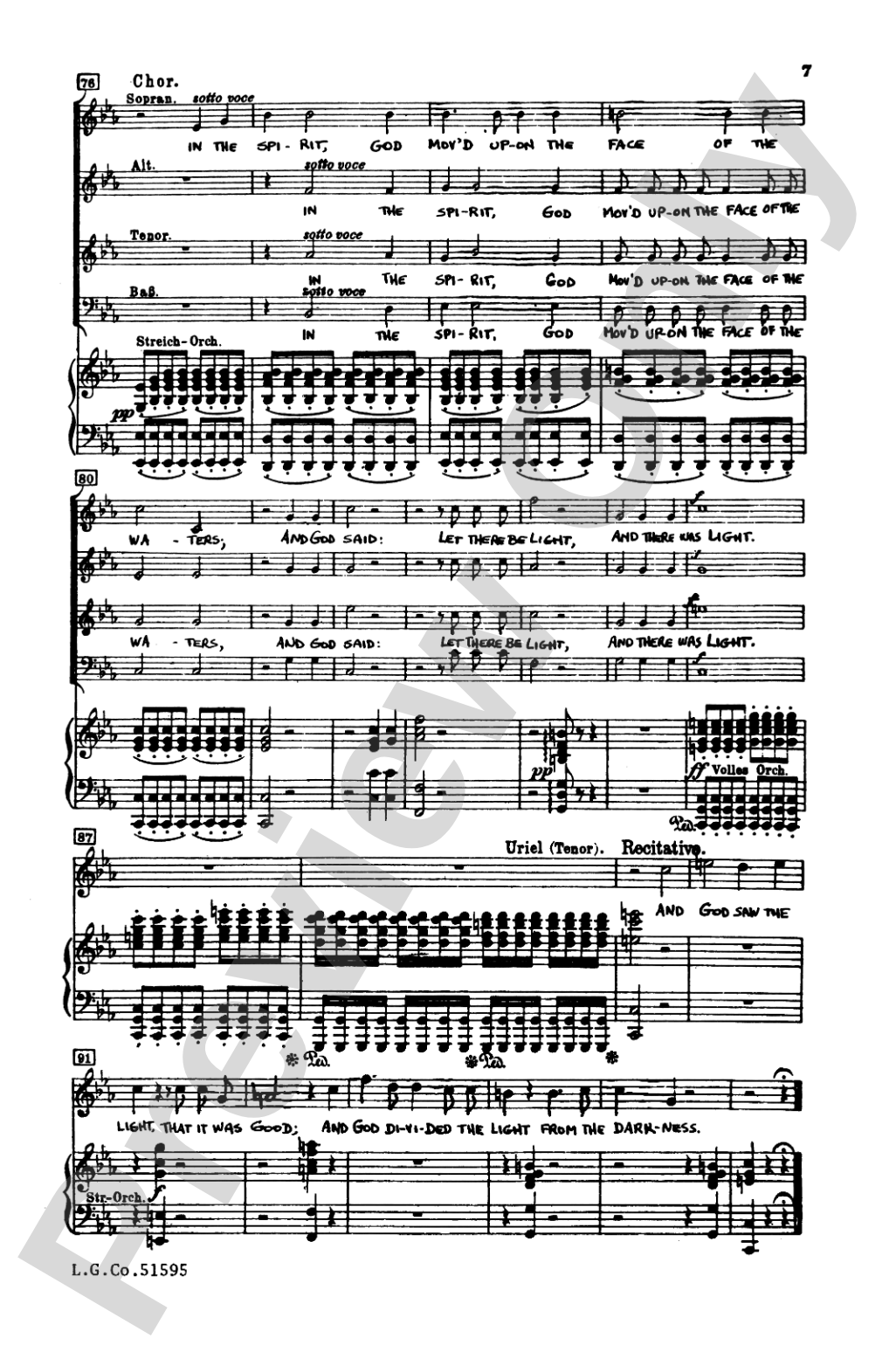 The Creation: SATB Choral Book