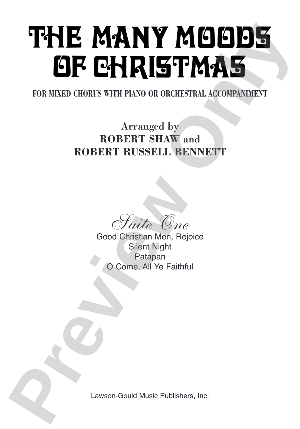 The Many Moods of Christmas: Suite 1 SATB Choir