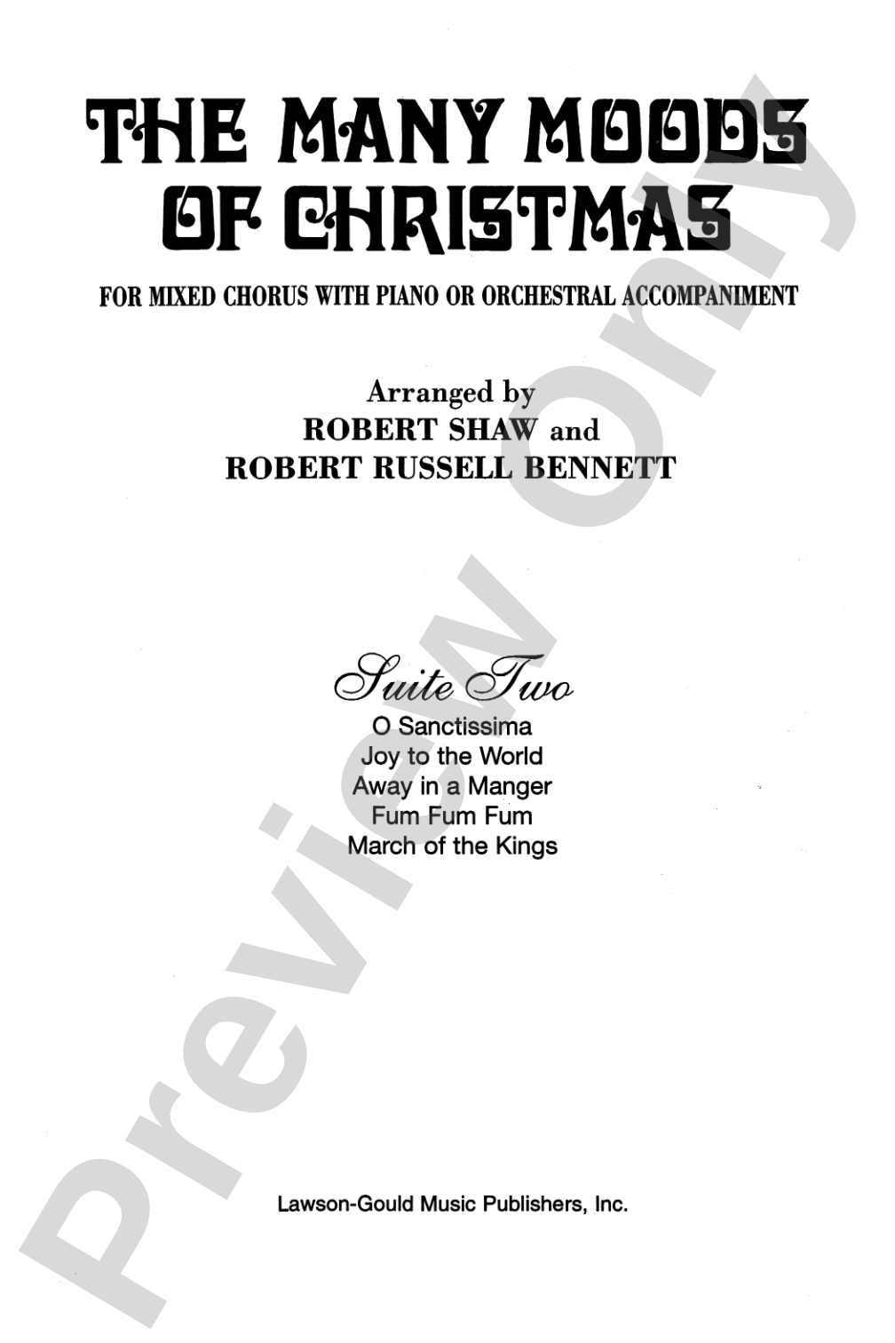 The Many Moods of Christmas: Suite 2 SATB Choir