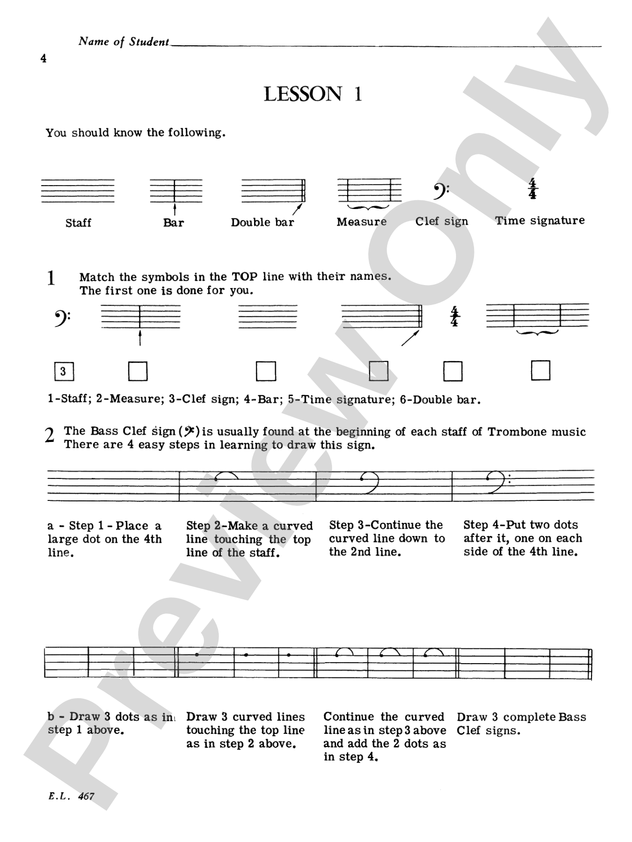 Baritone B.C. Note Speller: Concert Band
