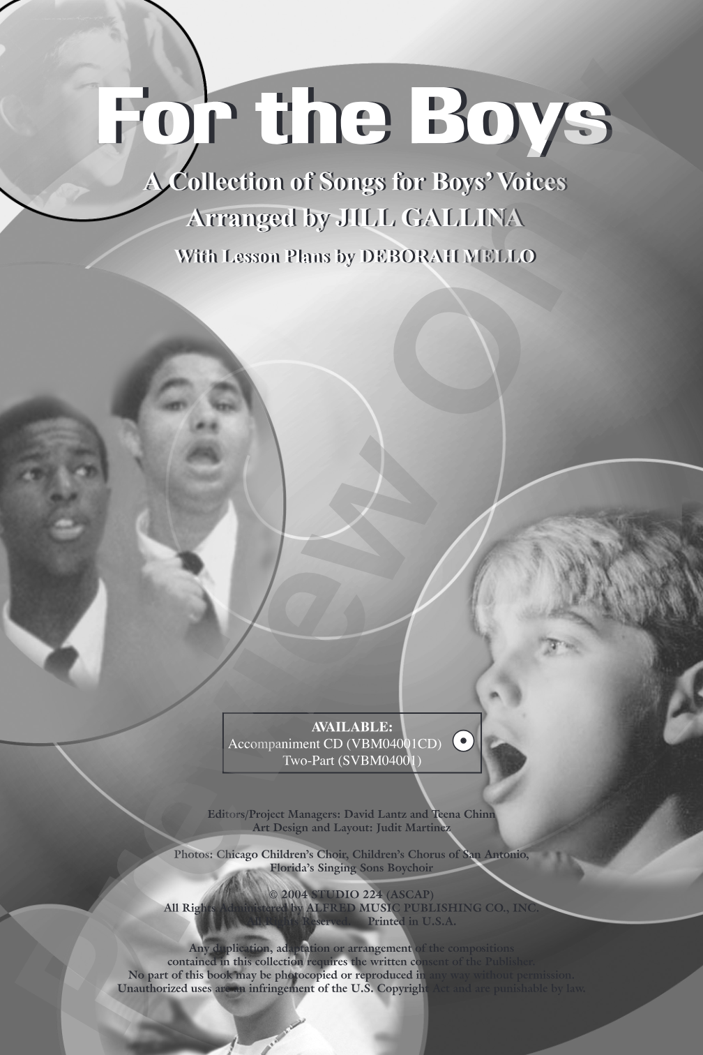 For the Boys: A Collection of Songs for Boys' Voices: 2-Part Choral Book