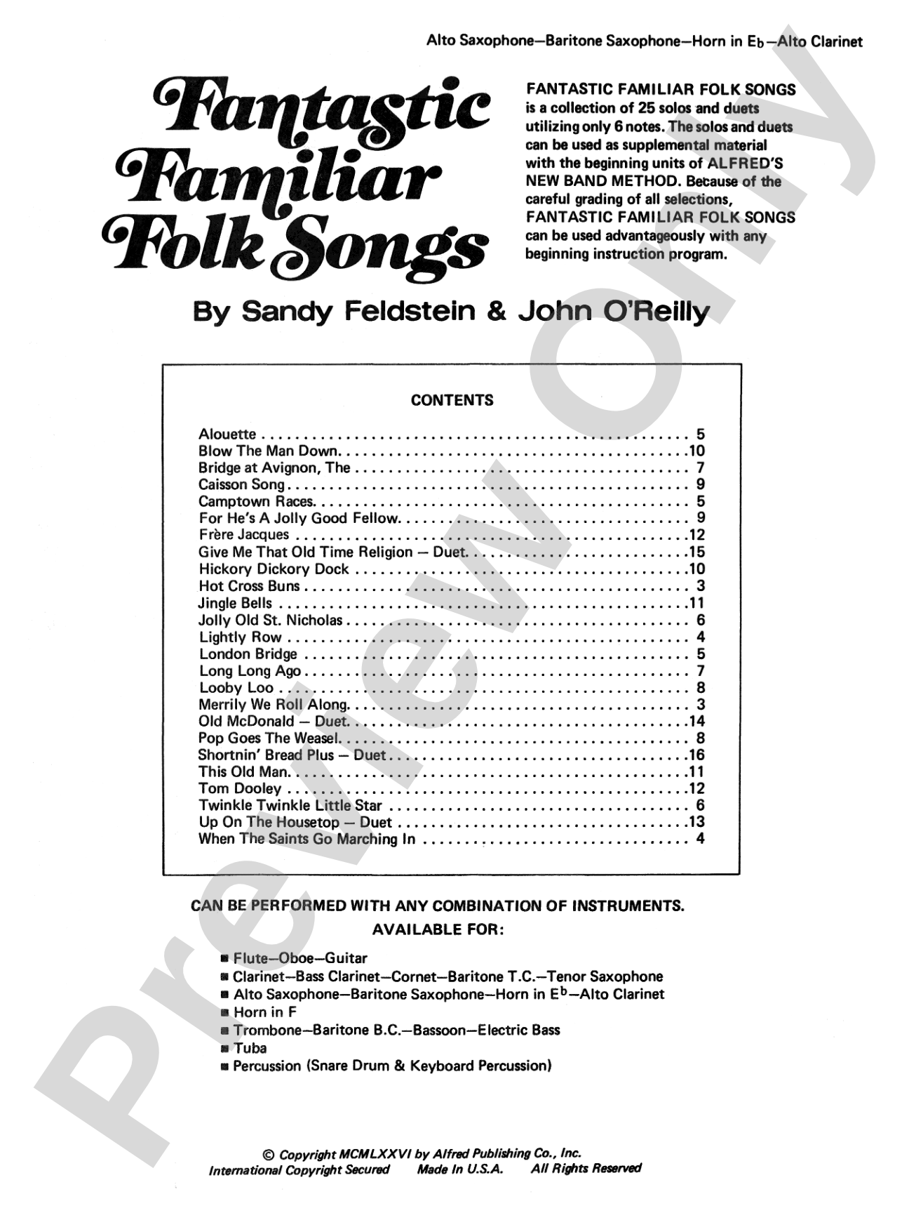 Fantastic Familiar Folk Songs: Concert Band