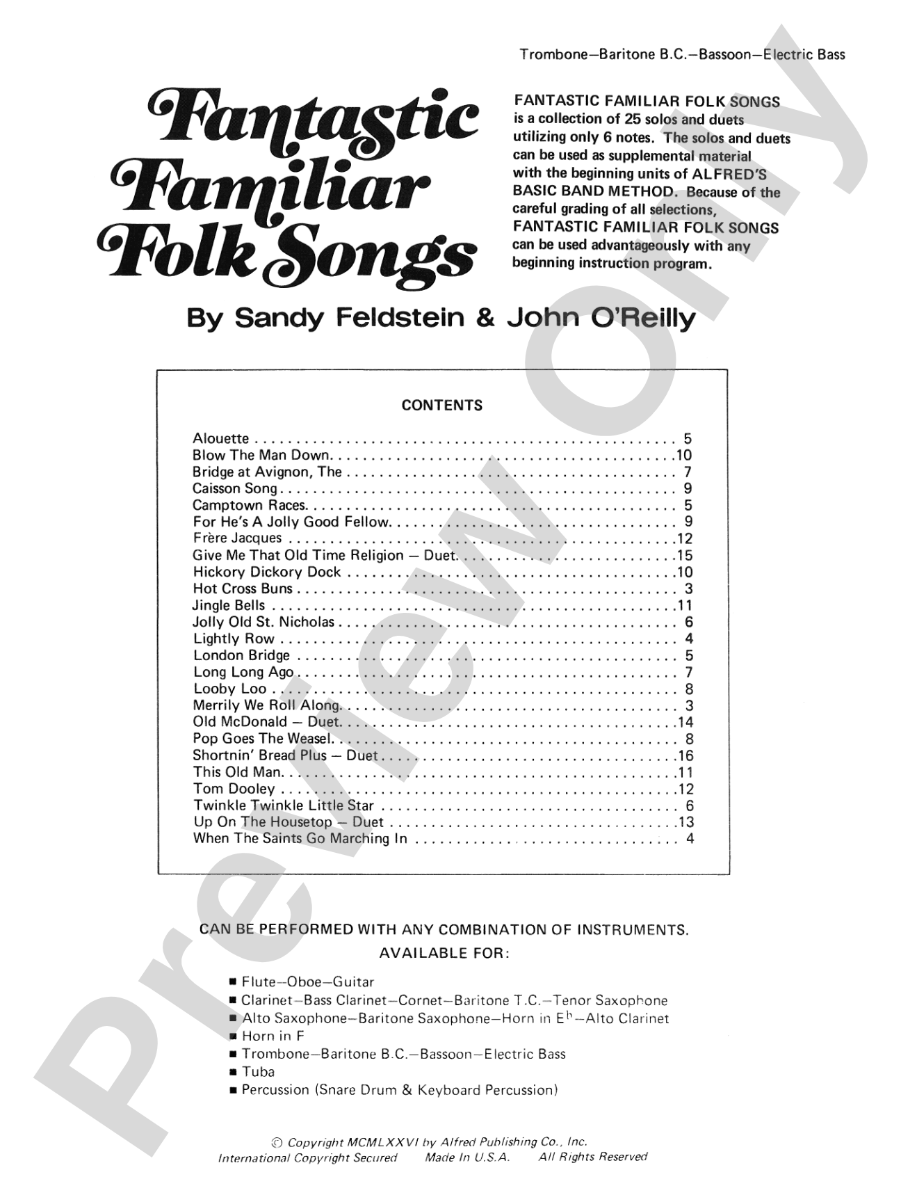 Fantastic Familiar Folk Songs: Concert Band