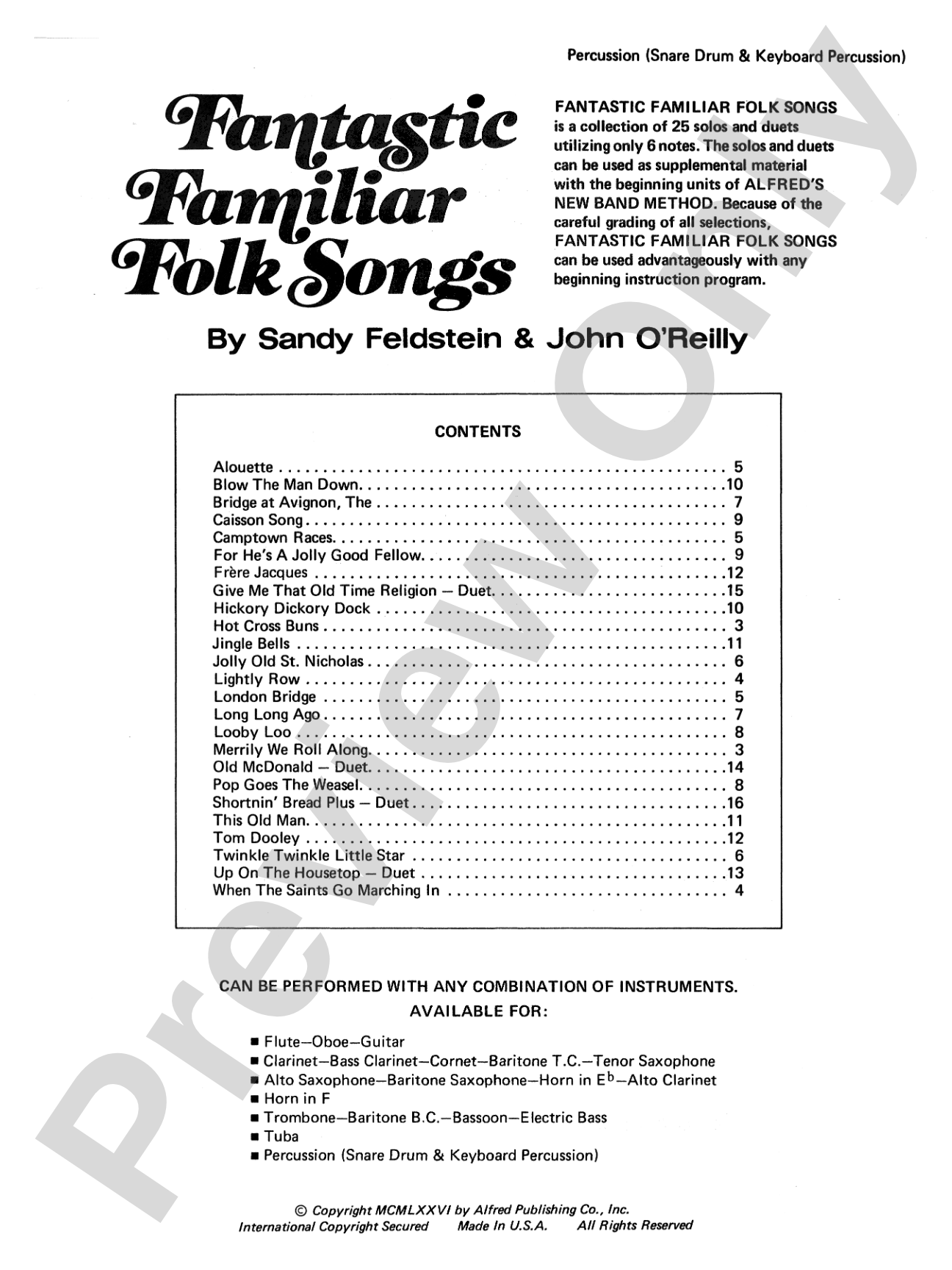 Fantastic Familiar Folk Songs: Concert Band