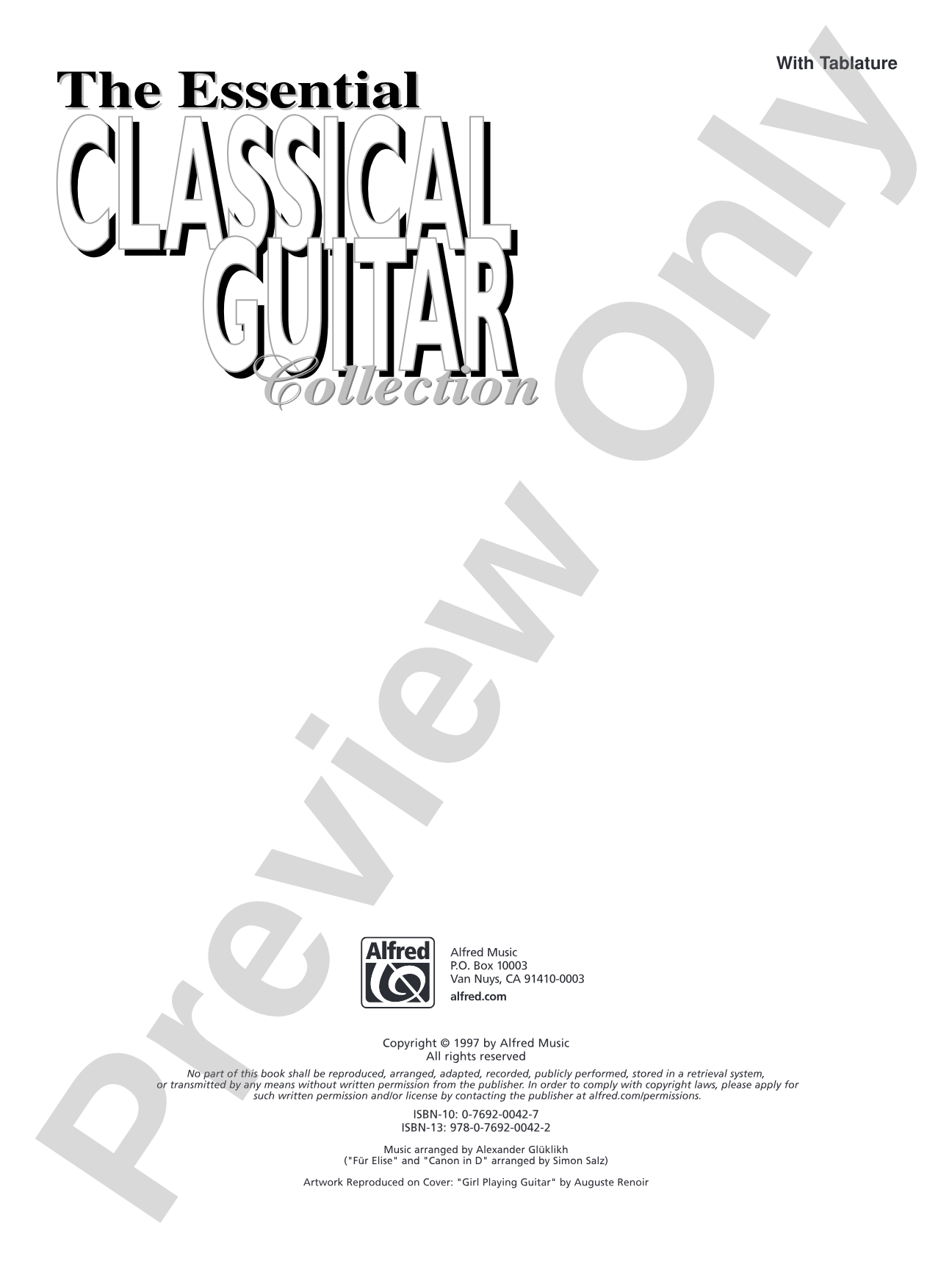 The Essential Classical Guitar Collection: Solo Guitar
