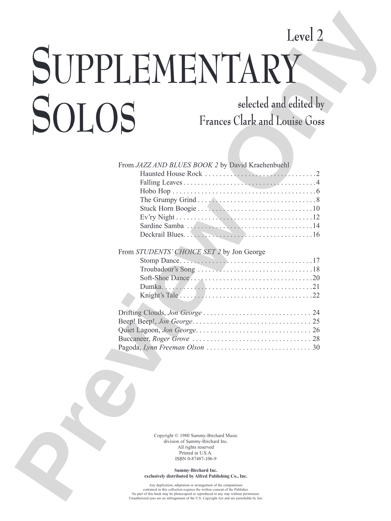 Supplementary Solos, Level 2: Piano