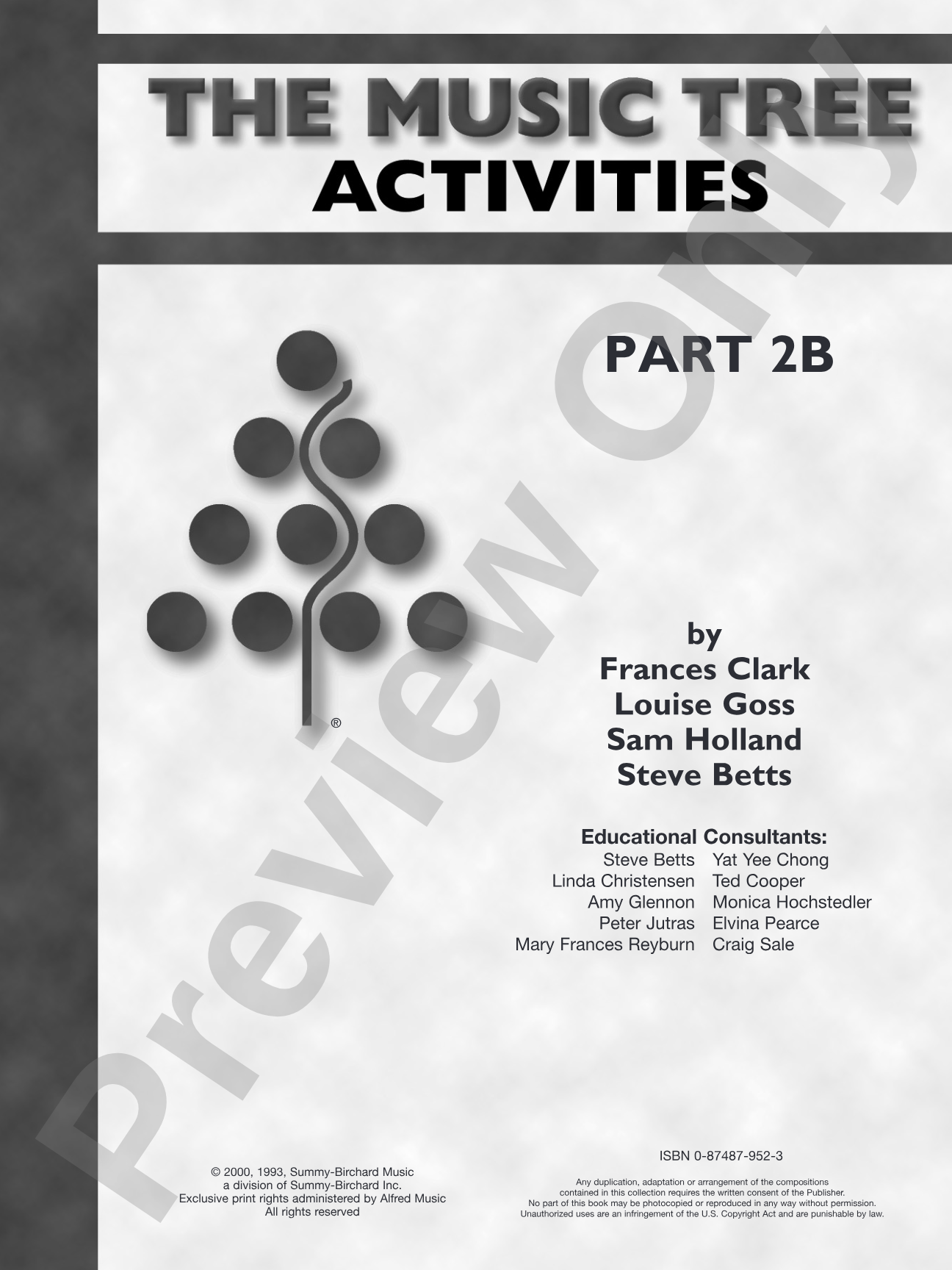 The Music Tree: Activities Book, Part 2B: Piano