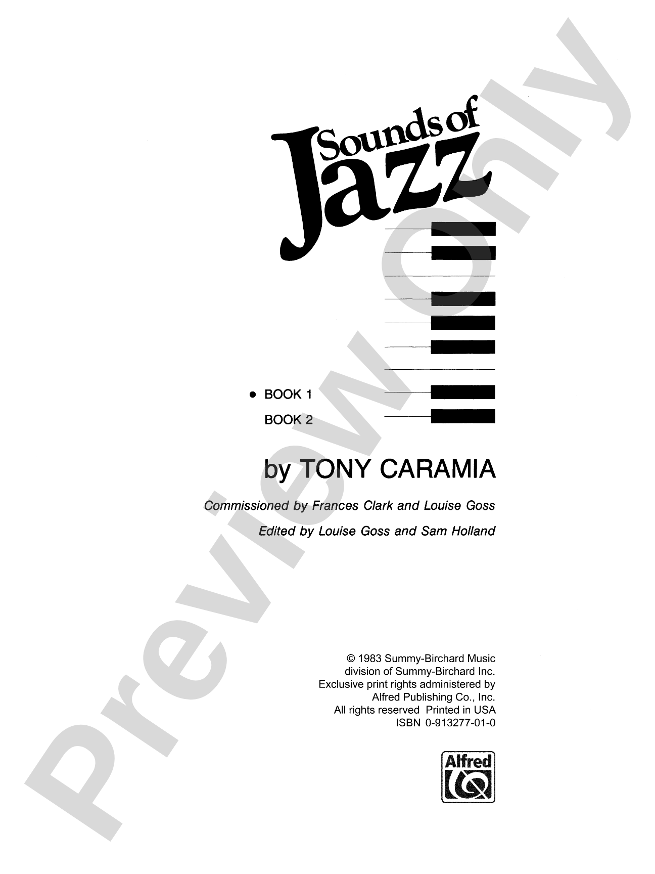 Sounds of Jazz, Book 1: Piano