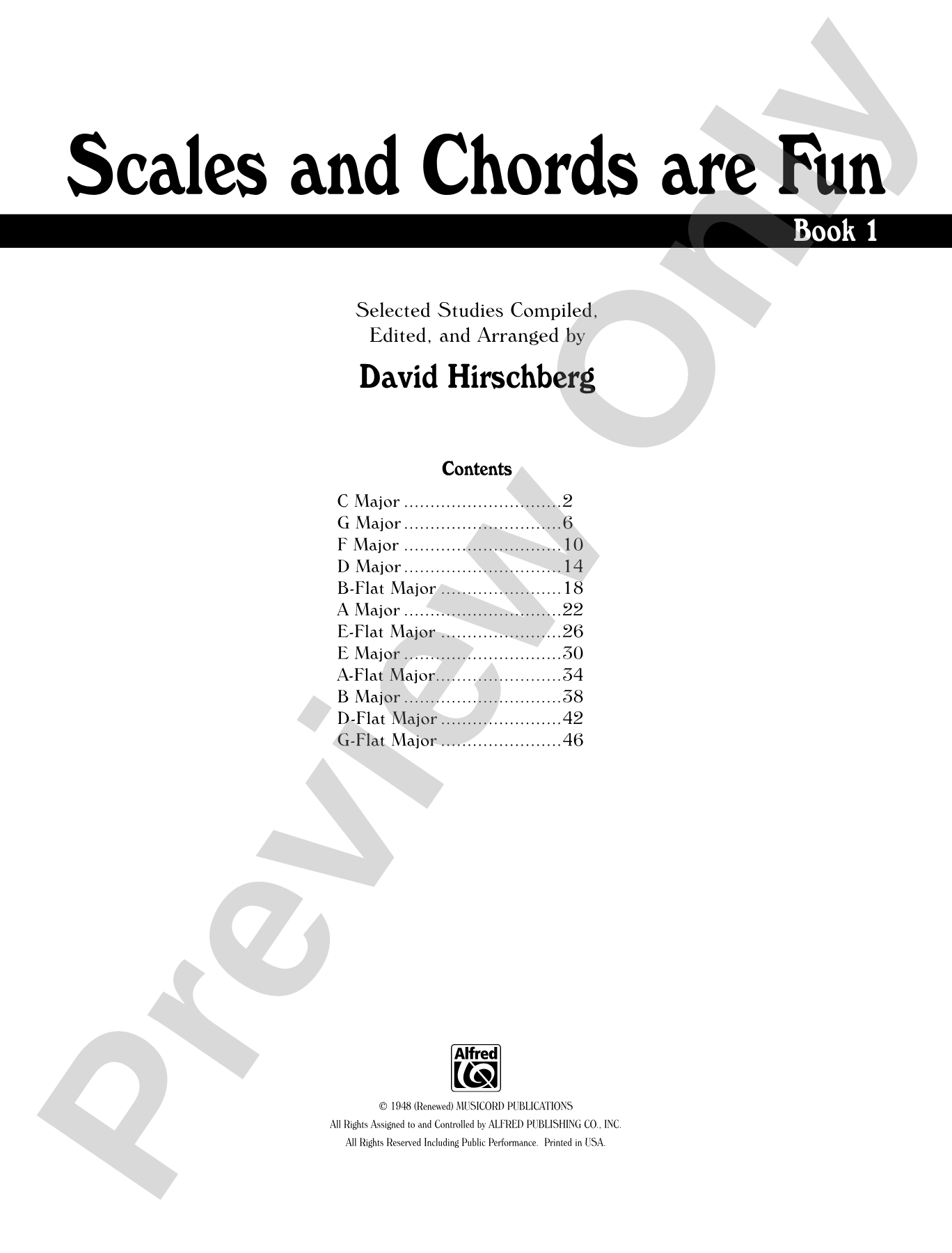 Scales and Chords Are Fun, Book 1 (Major): Selected Studies: Piano
