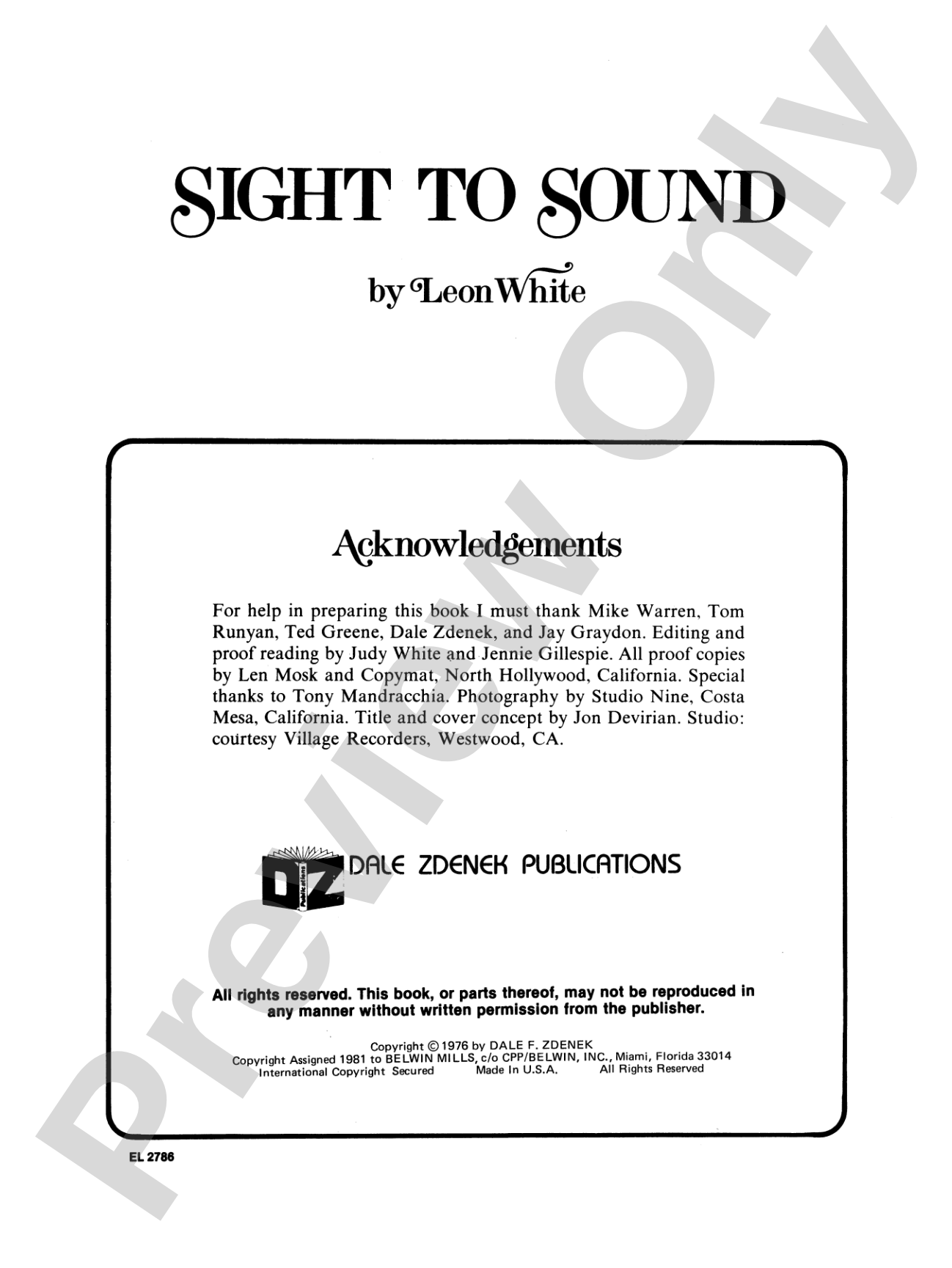 Sight to Sound: A Guide to Reading for the Studio