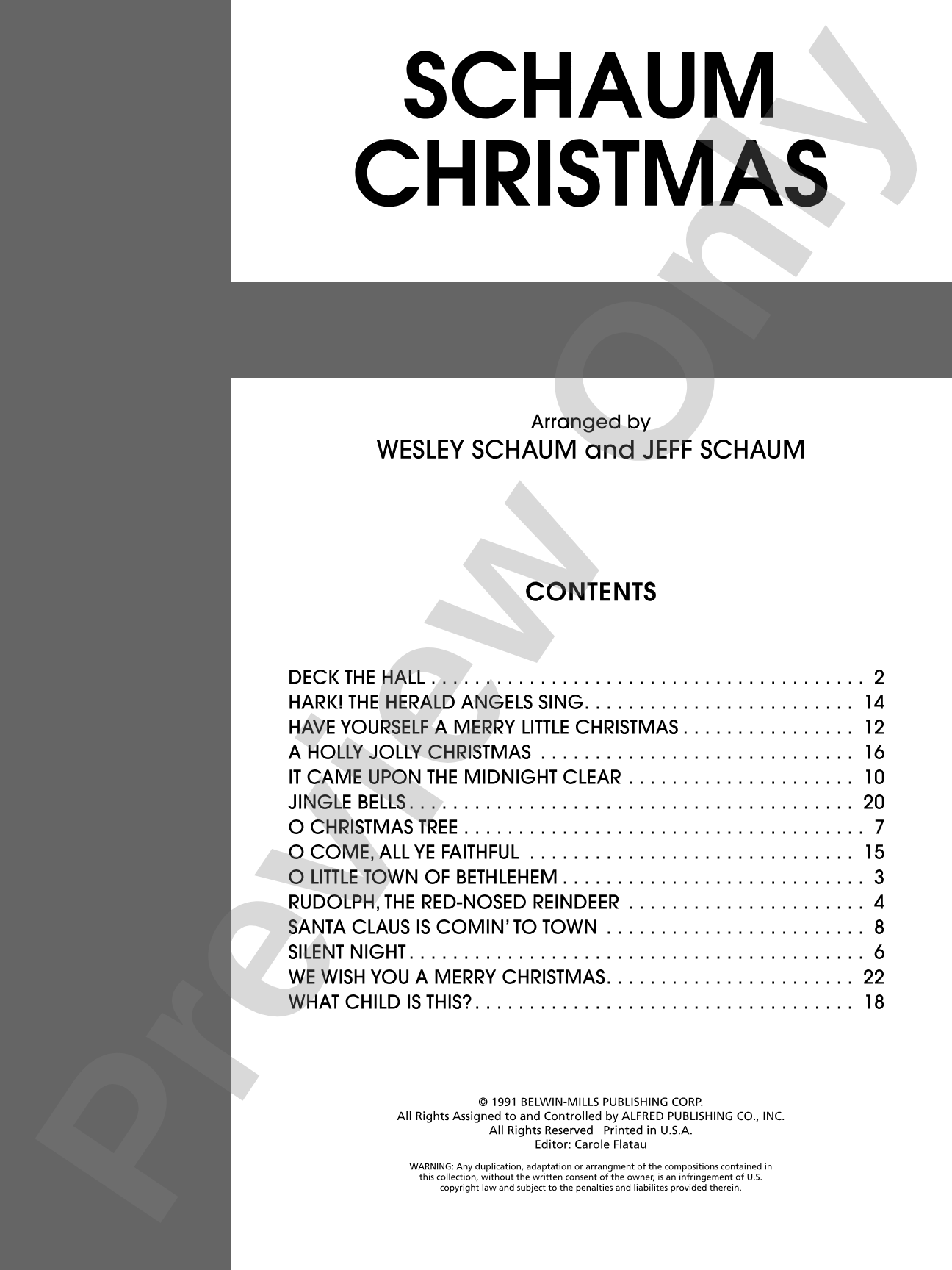 Schaum Christmas, A: The Red Book: Piano