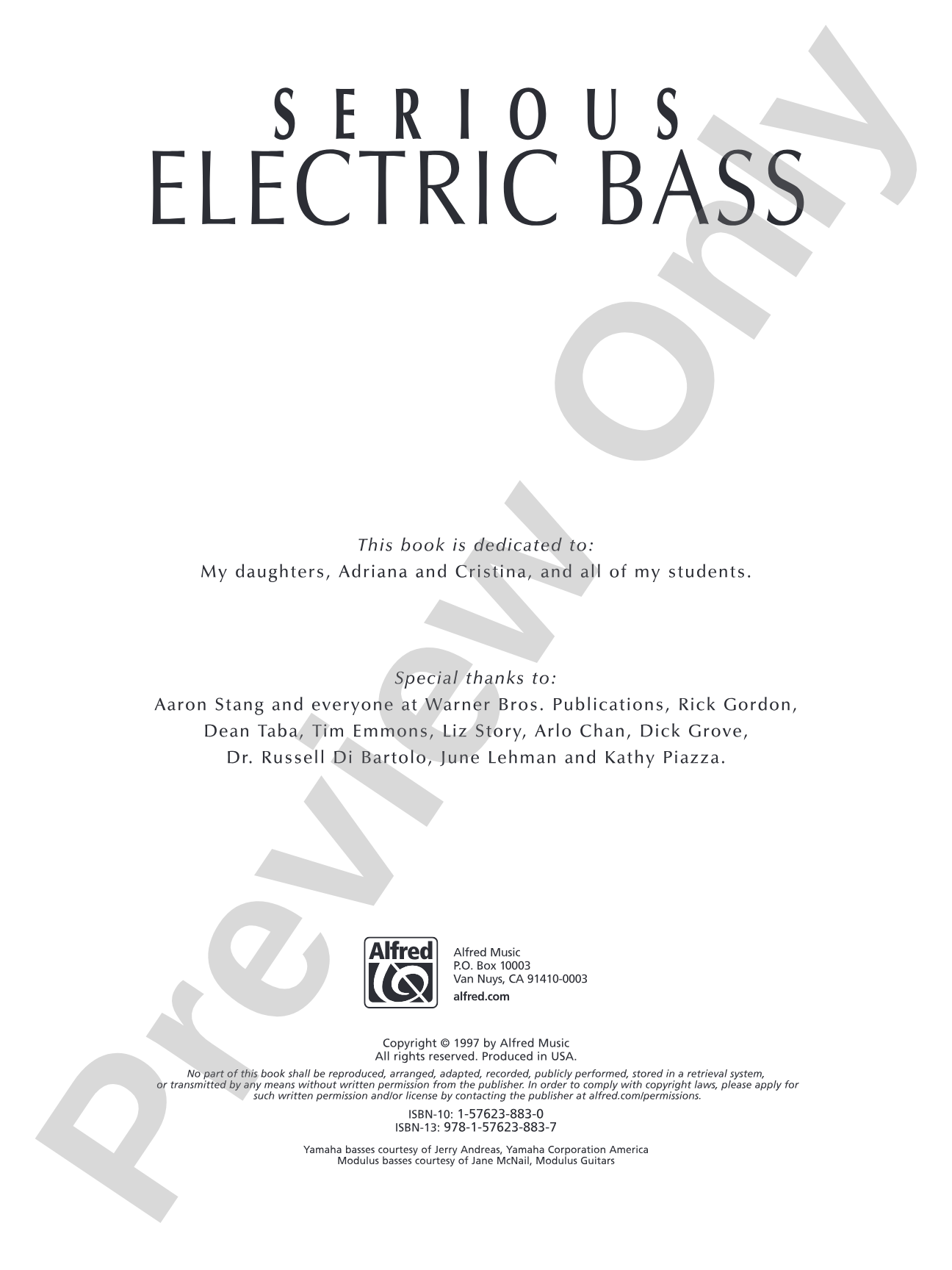 Serious Electric Bass: The Bass Player's Complete Guide to Scales and Chords