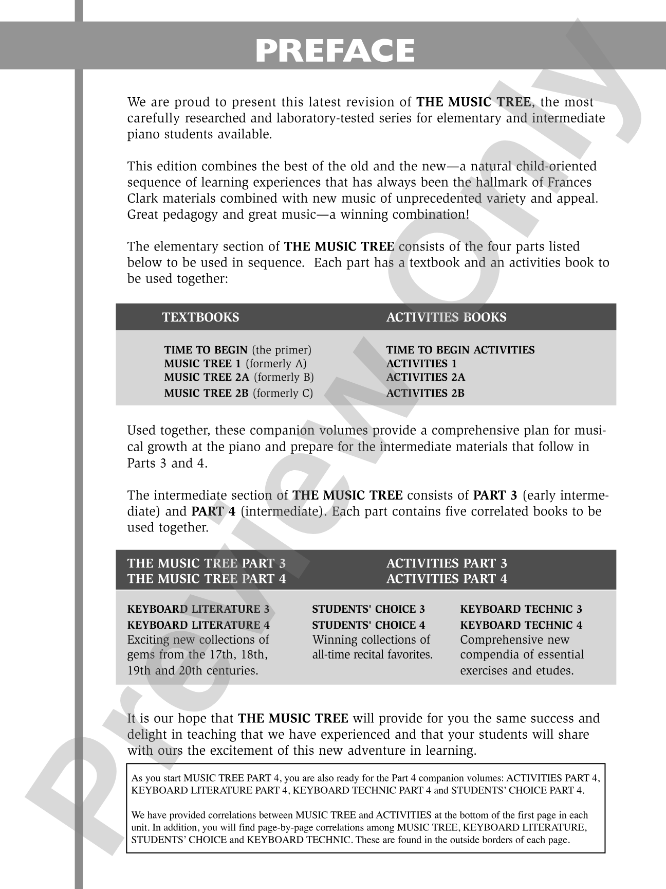The Music Tree: Activities Book, Part 4: Piano