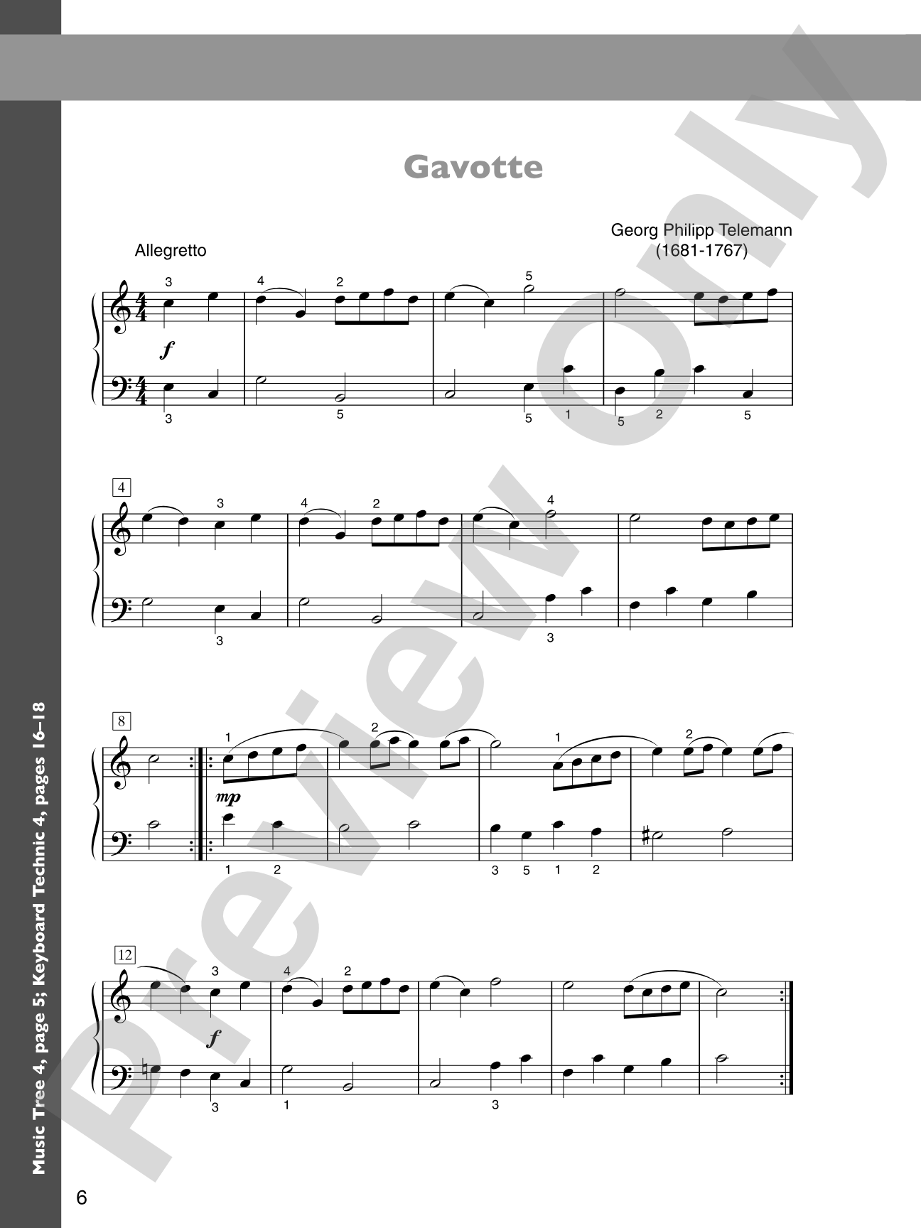 The Music Tree: Keyboard Literature, Part 4: Timeless Gems from 18th, 19th & 20th Centuries: Piano