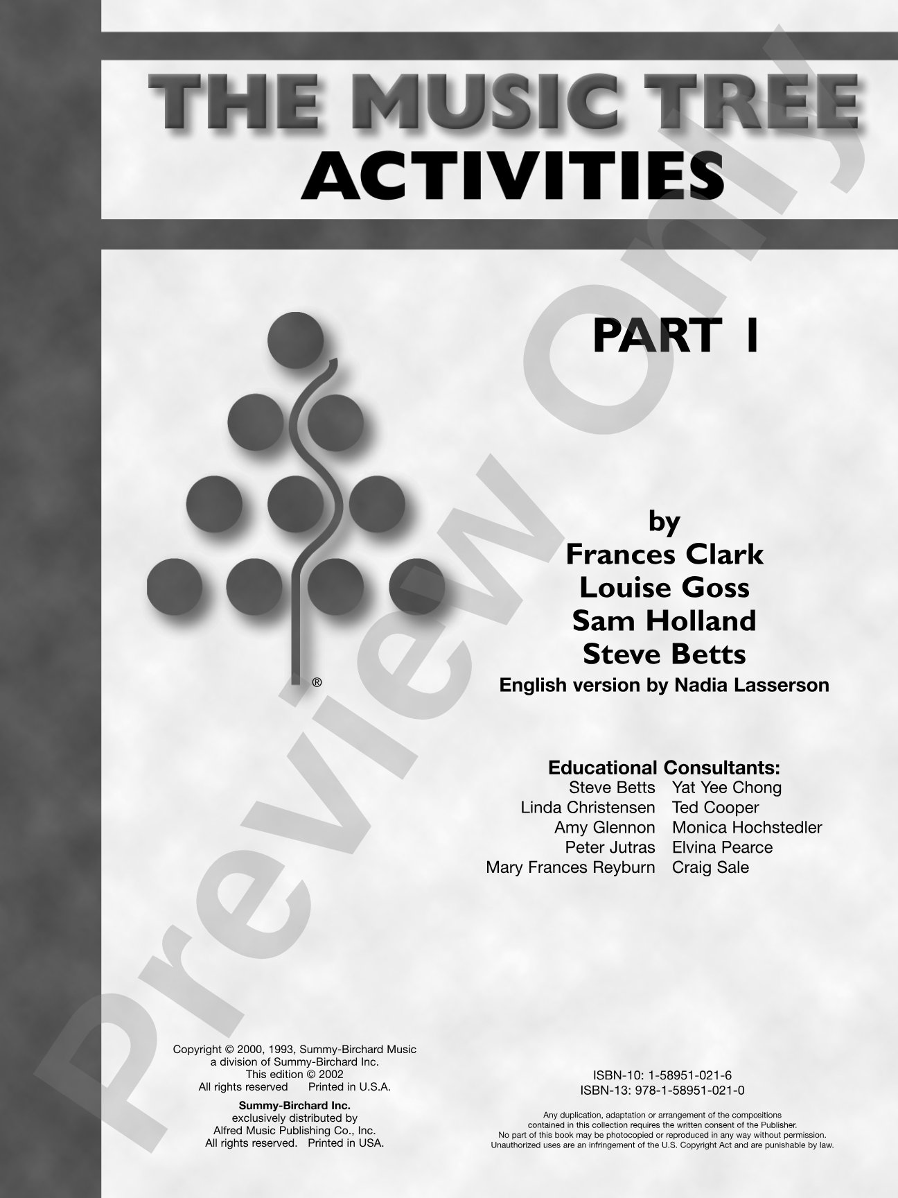 The Music Tree: English Edition Activities Book, Part 1: Piano