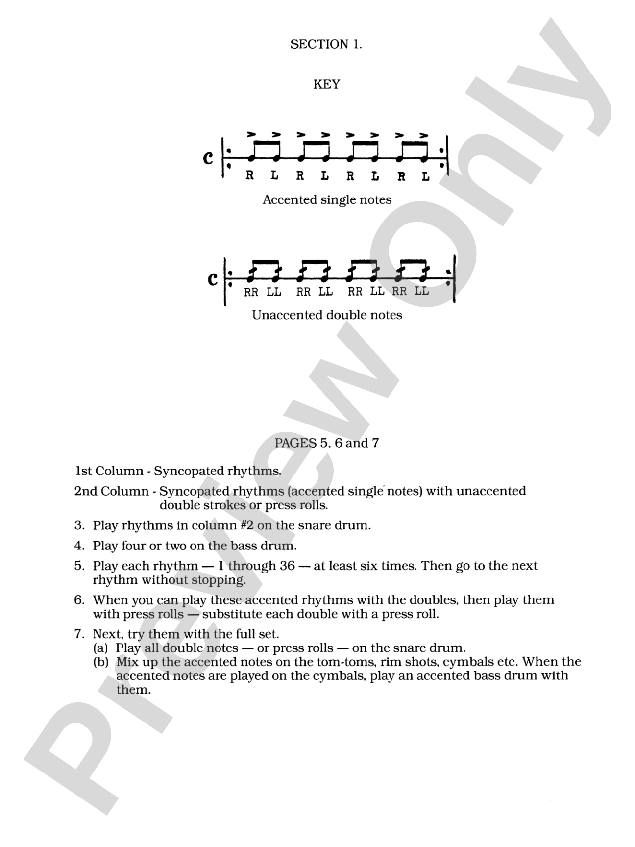 Syncopation and Rolls for the Drum Set