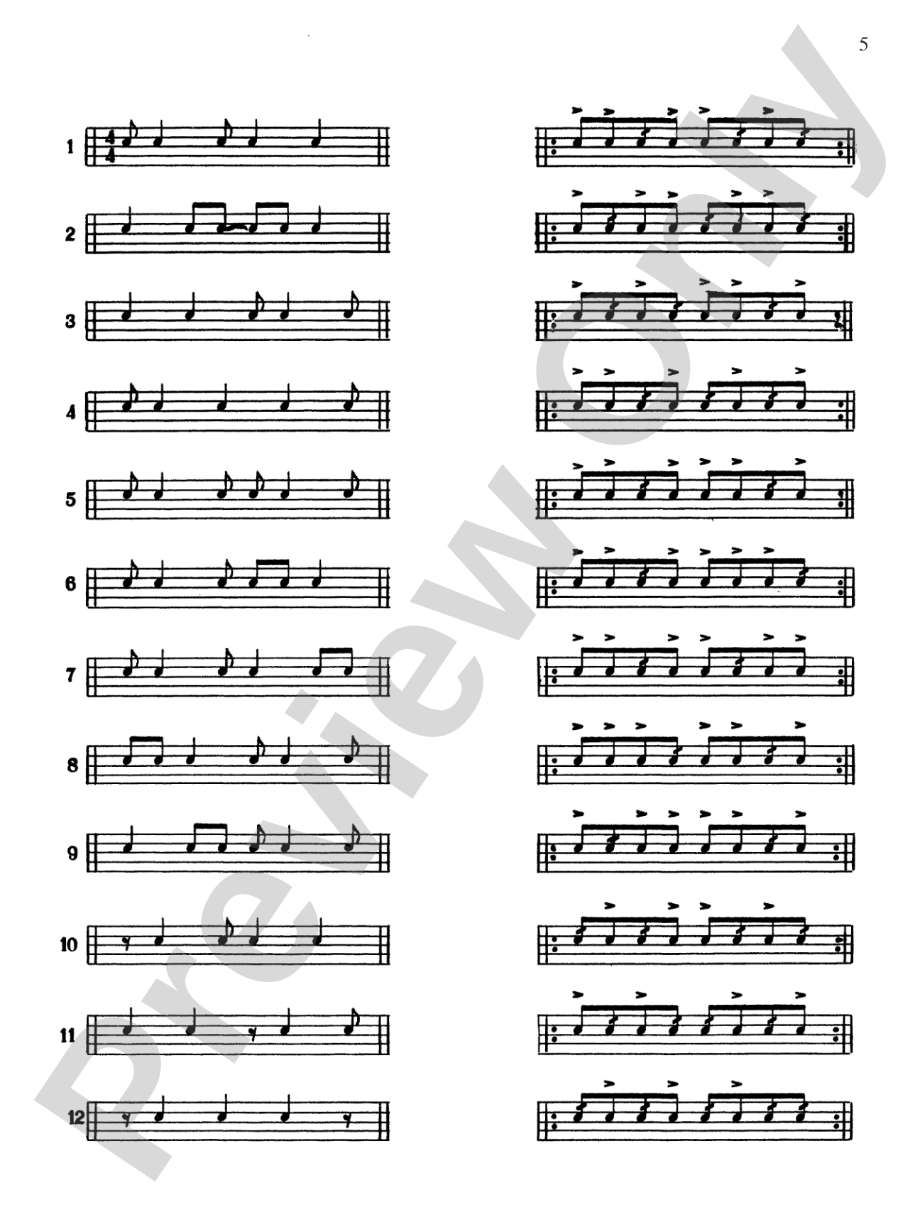 Syncopation and Rolls for the Drum Set