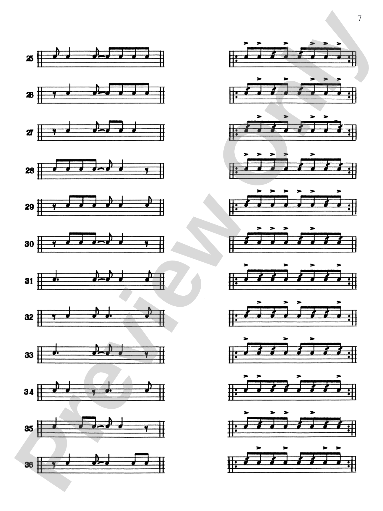 Syncopation and Rolls for the Drum Set