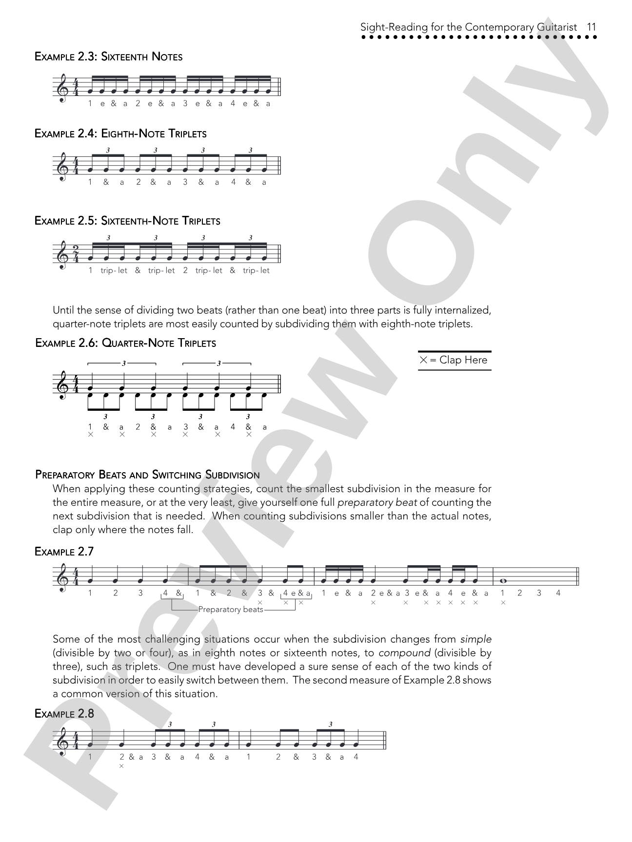 Sight-Reading for the Contemporary Guitarist: The Ultimate Guide to Music for Blues, Rock, and Jazz Guitarists