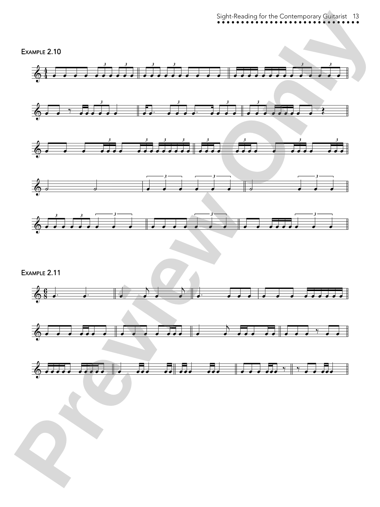 Sight-Reading for the Contemporary Guitarist: The Ultimate Guide to Music for Blues, Rock, and Jazz Guitarists