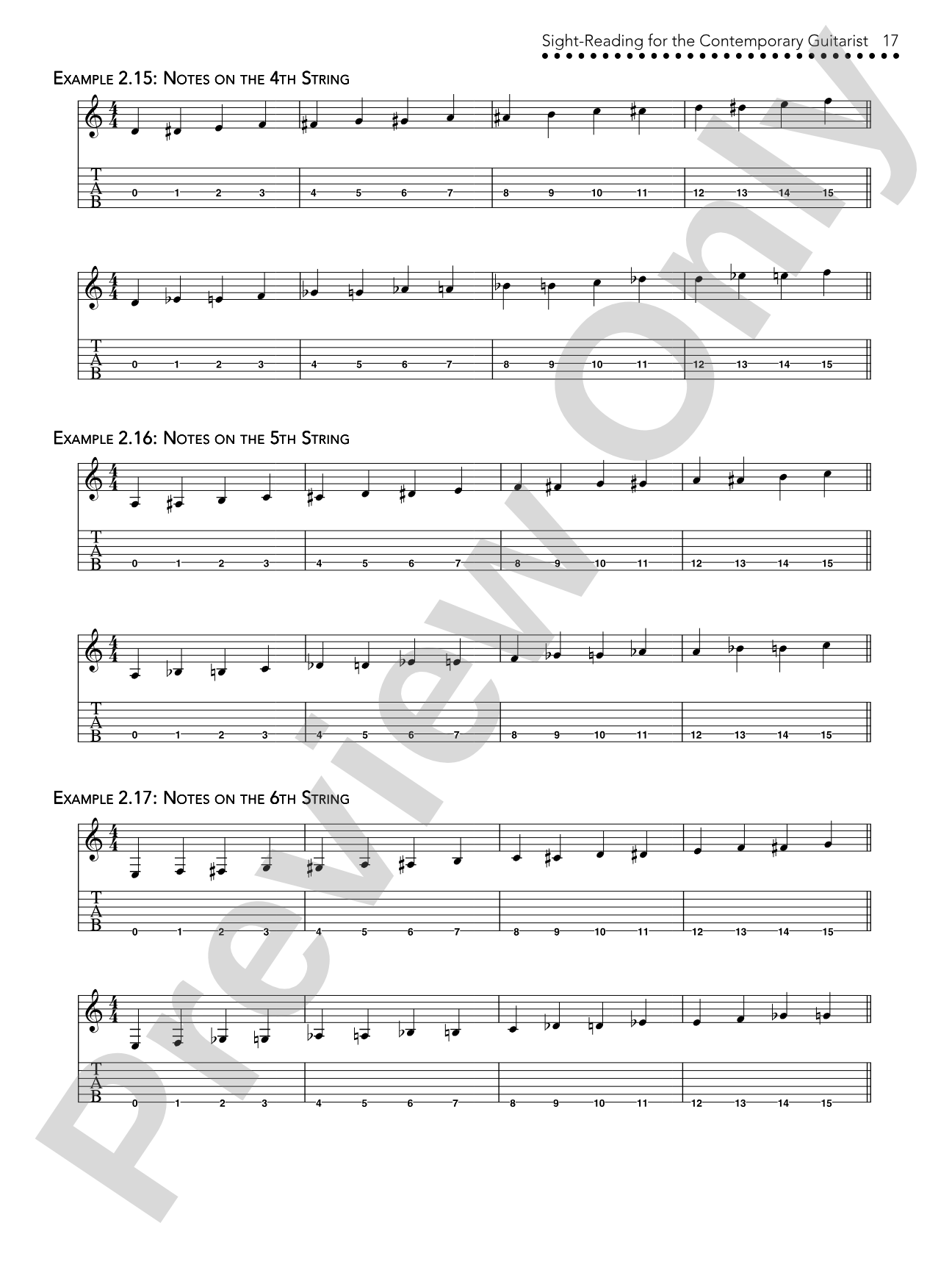 Sight-Reading for the Contemporary Guitarist: The Ultimate Guide to Music for Blues, Rock, and Jazz Guitarists