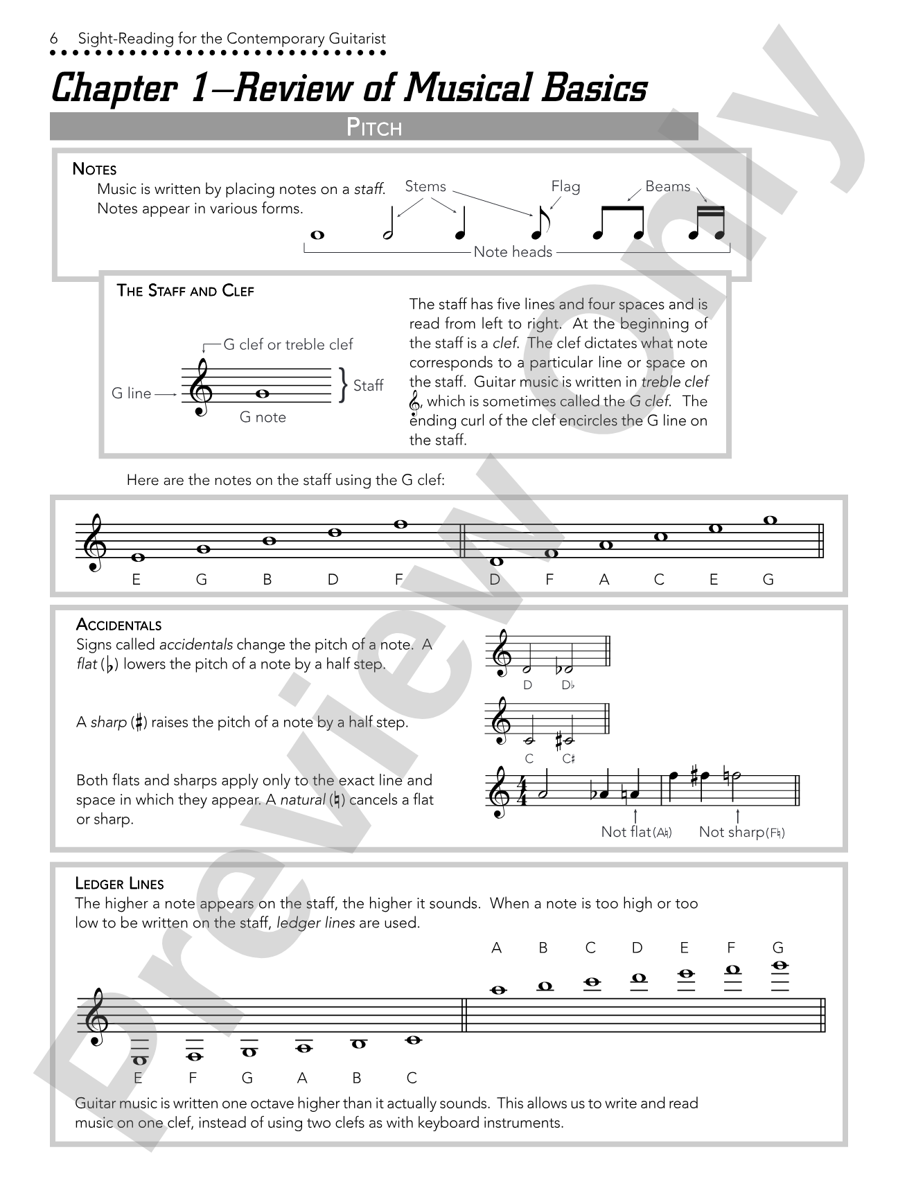 Sight-Reading for the Contemporary Guitarist: The Ultimate Guide to Music for Blues, Rock, and Jazz Guitarists