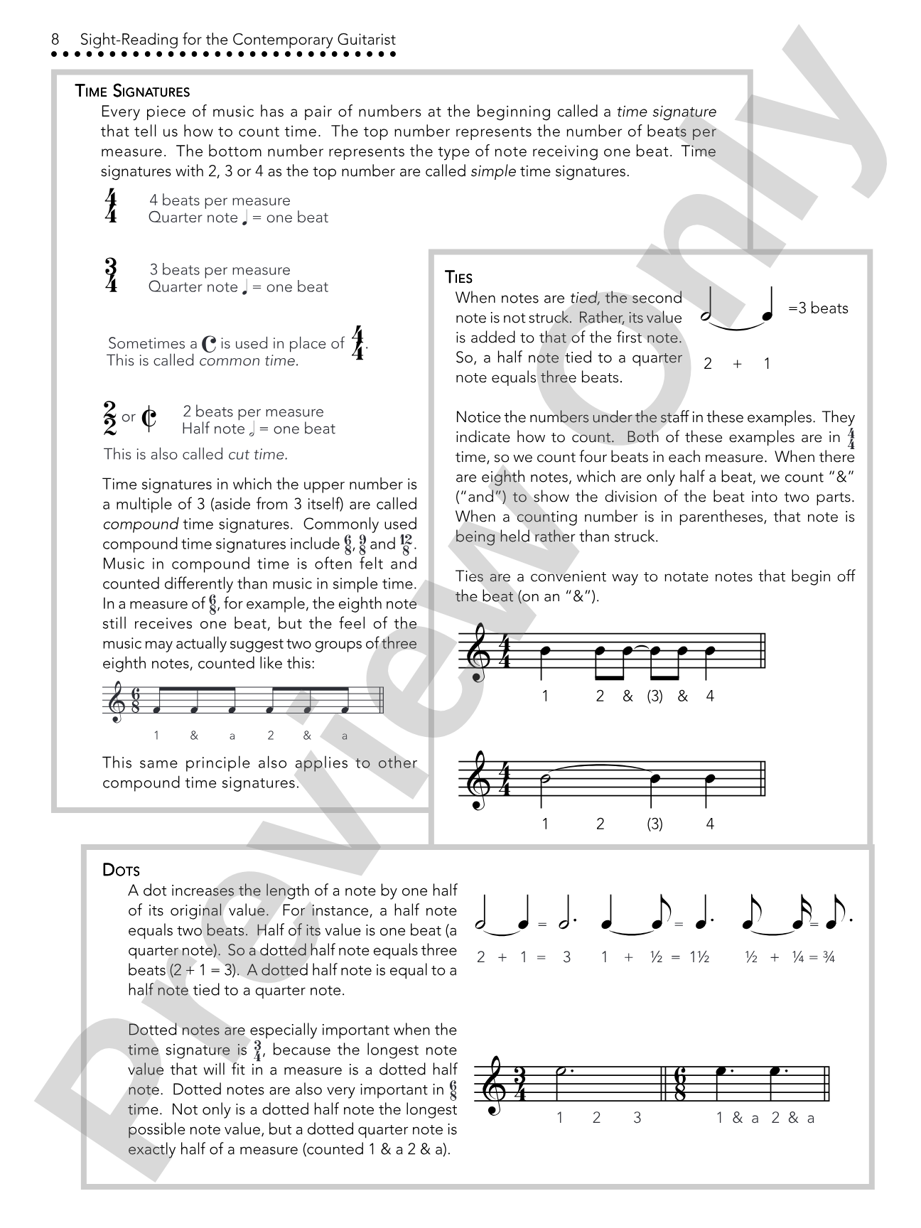 Sight-Reading for the Contemporary Guitarist: The Ultimate Guide to Music for Blues, Rock, and Jazz Guitarists