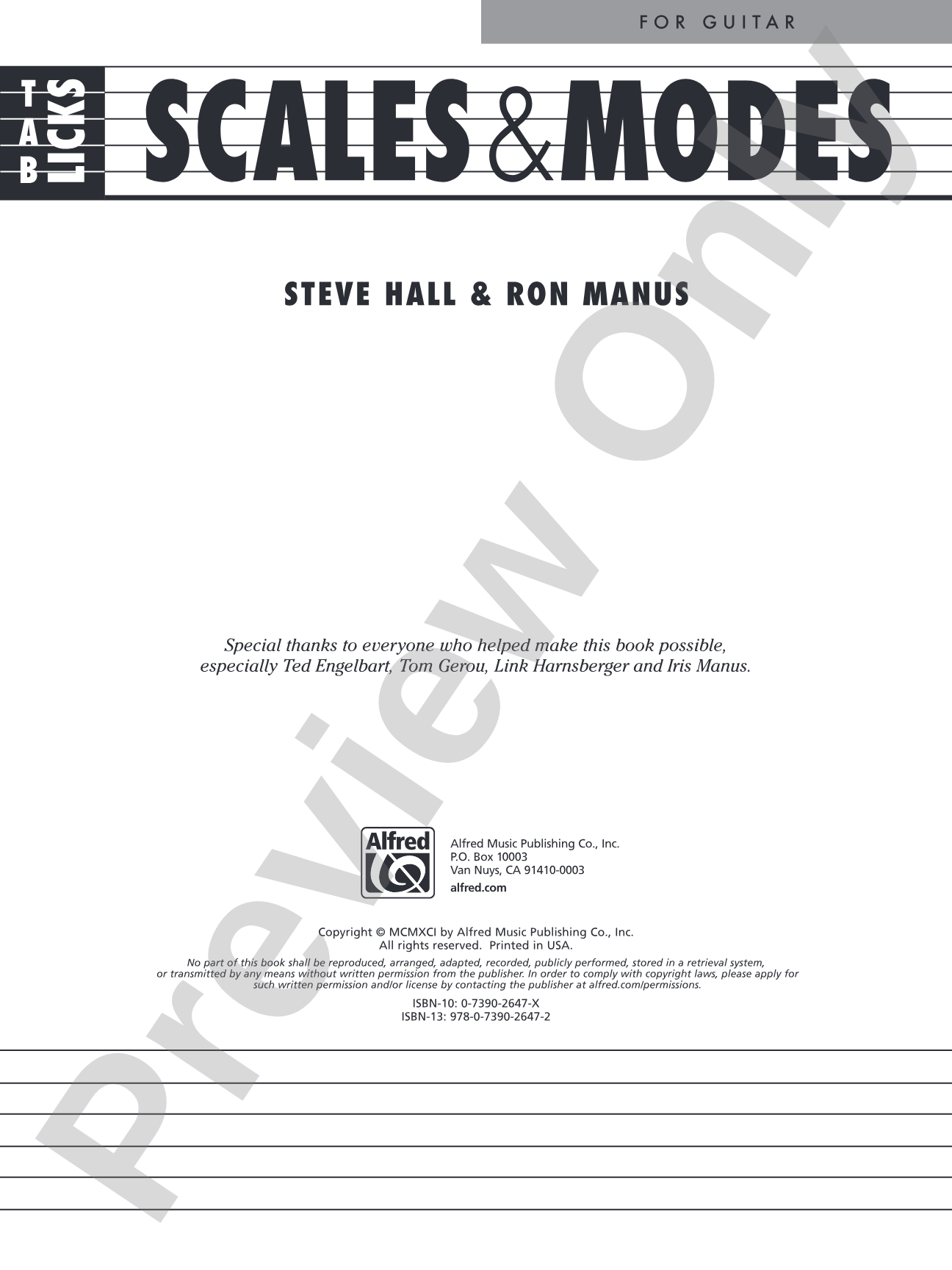 TAB Licks: Scales & Modes for Guitar: A Fun and Easy Way to Use Scales and Modes in Your Playing